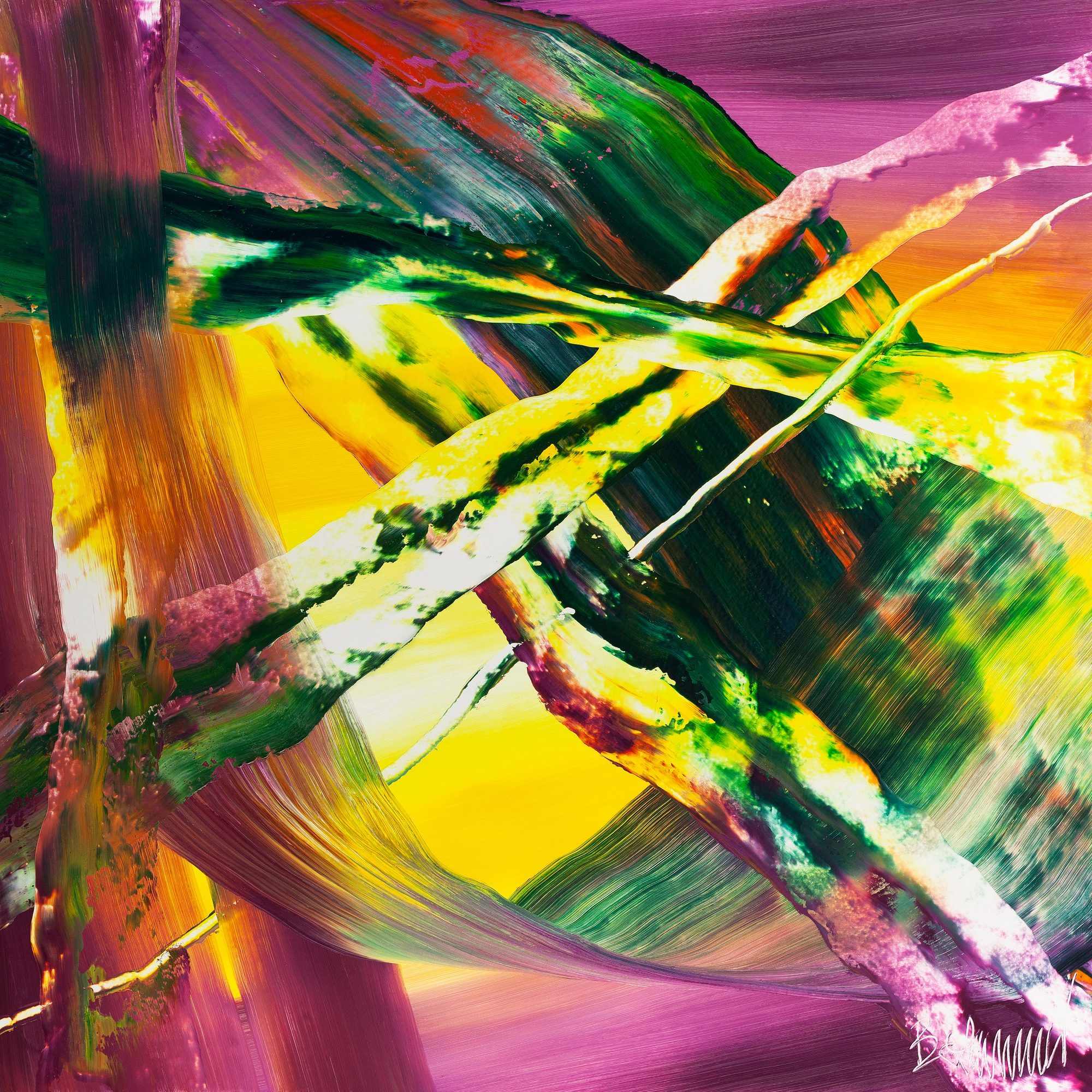 Claus Bertermann - 129G#CB, contemporary abstract painting, Oil on canvas, 150x150 cm (59.1 × 59.1 inches), 2024