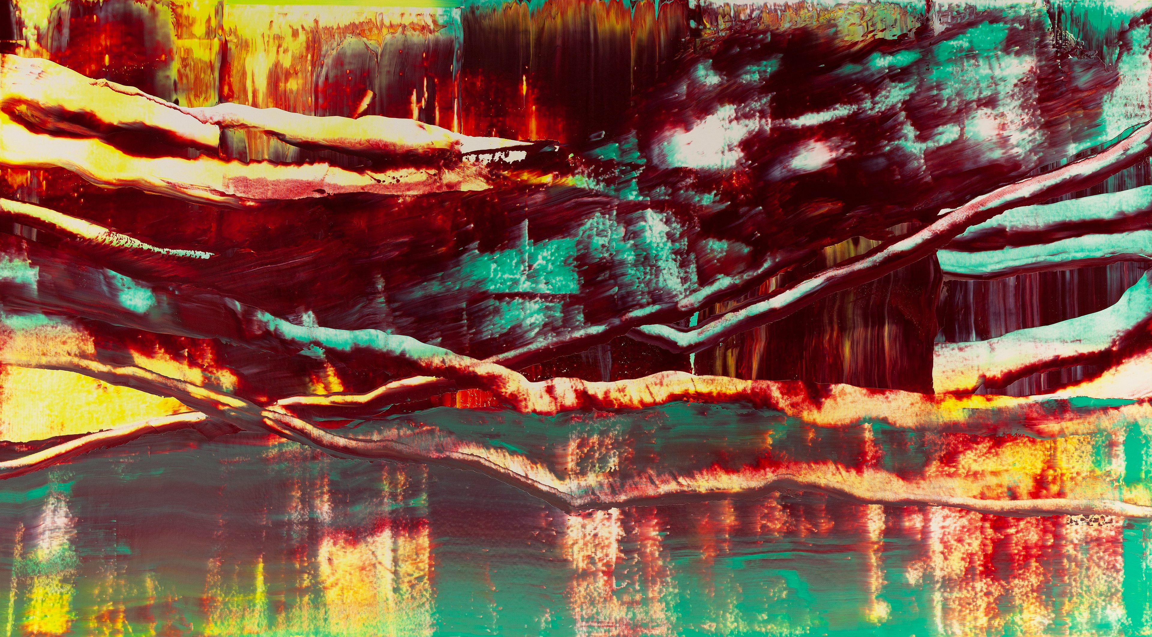 Claus Bertermann, 24GD#CB, abstract painting, 2023, 130 × 240 cm, oil on canvas