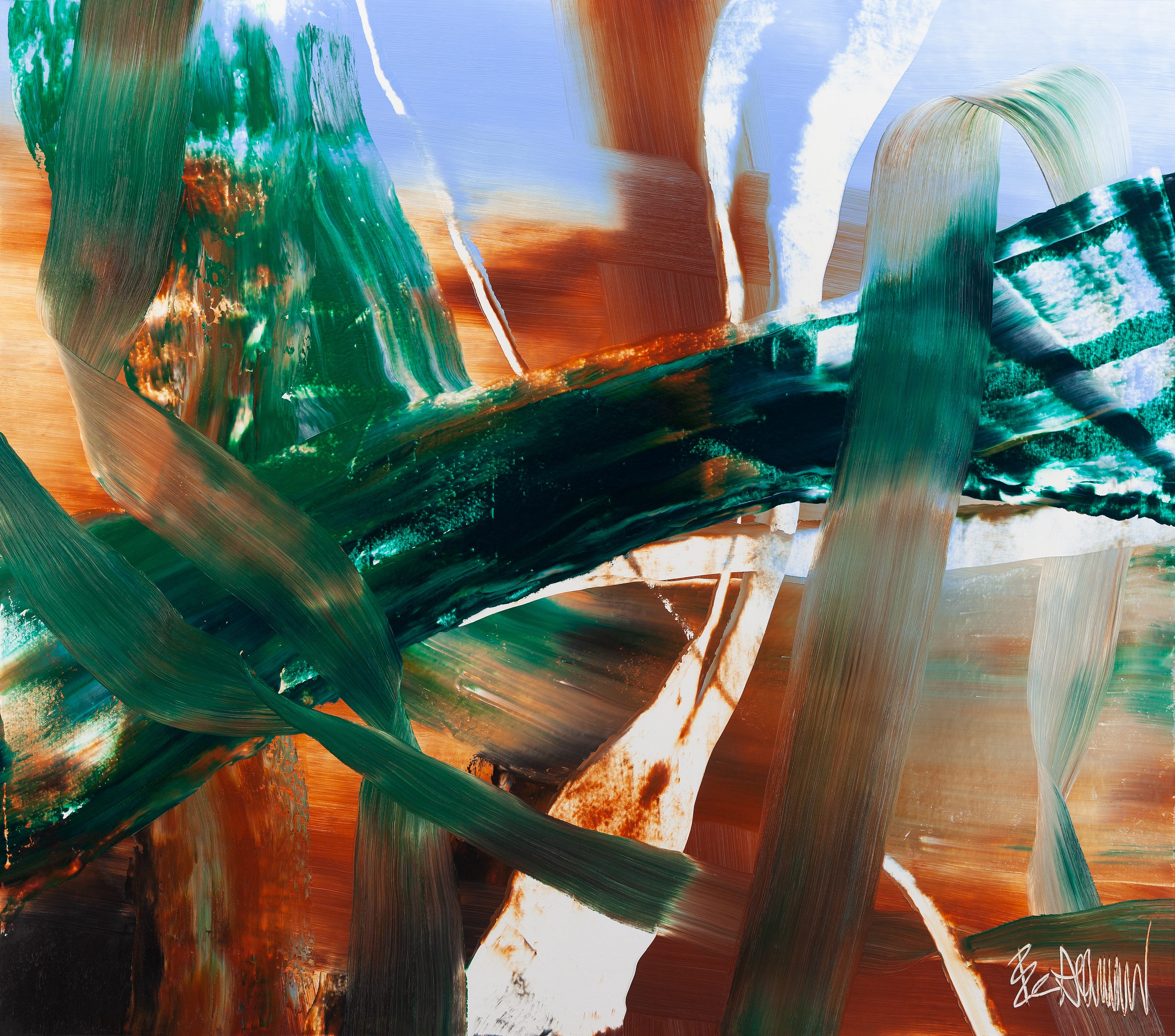 Claus Bertermann, 392C#CB, abstract painting, 2023, 150 × 170 cm, oil on canvas
