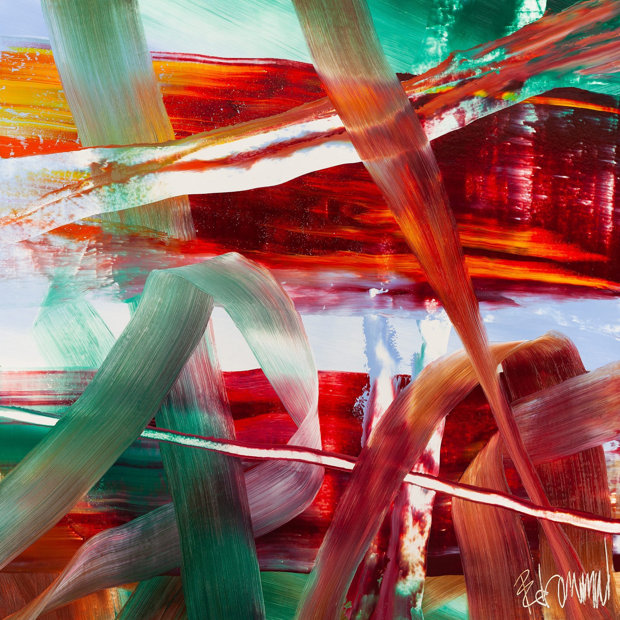 Claus Bertermann - 44B9#CB, contemporary abstract painting, Oil on canvas, 150x150 cm (59.1 × 59.1 inches), 2024