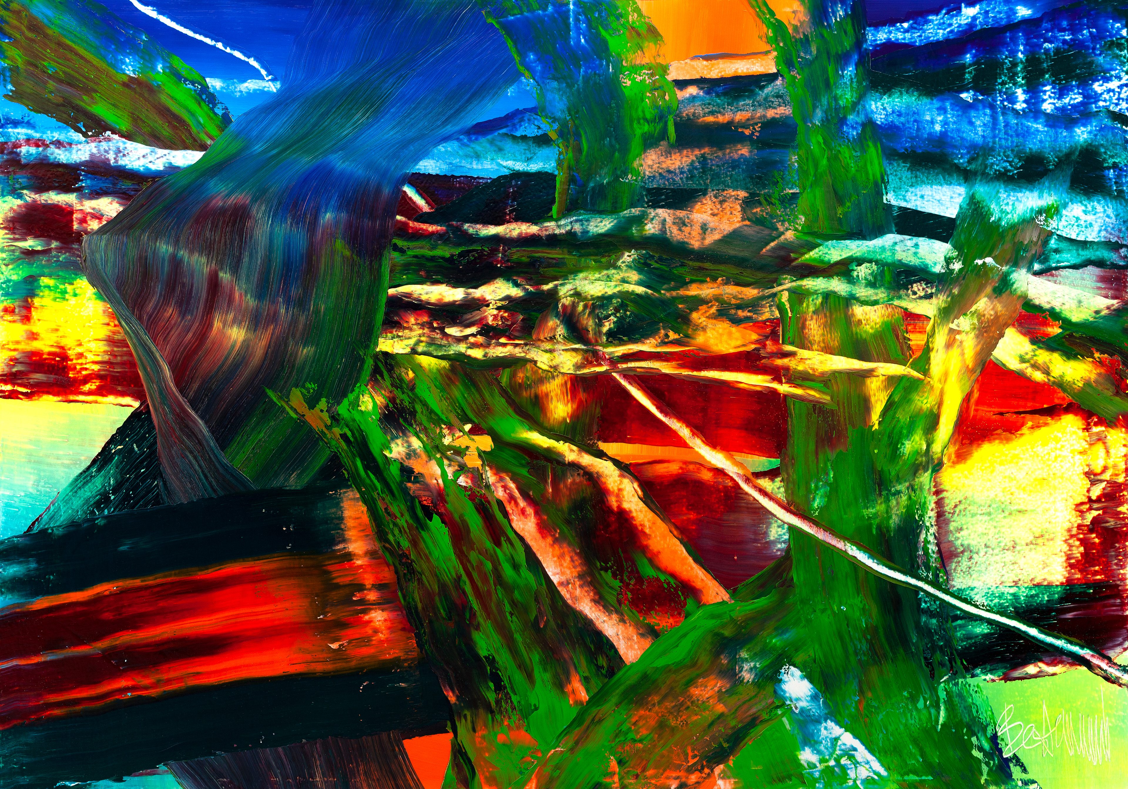 Claus Bertermann, 7CBB#CB, abstract painting, 2024, 150 × 220 cm, oil on canvas