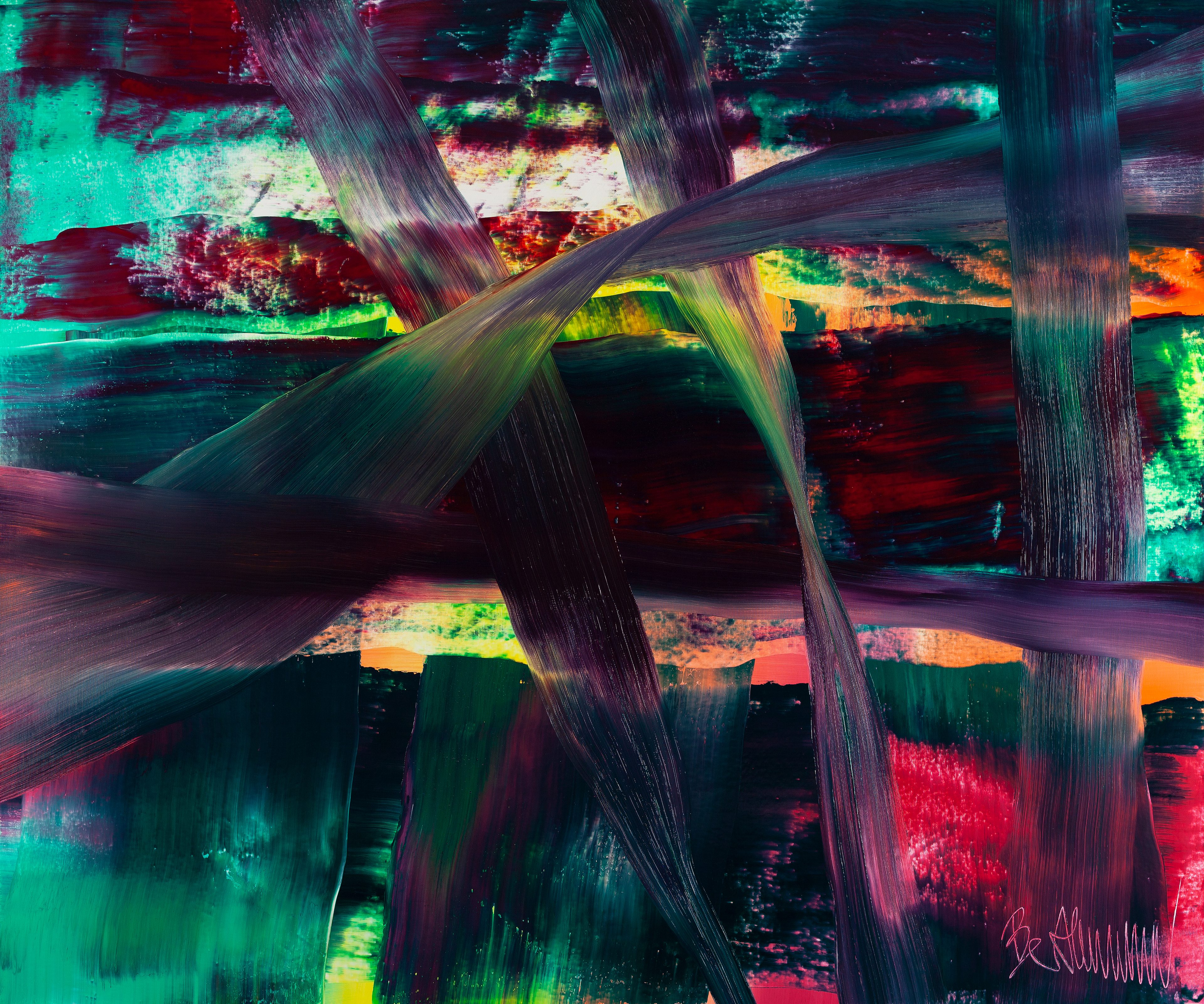 Claus Bertermann, 81BJ#CB, abstract painting, 2024, 150 × 180 cm, oil on canvas