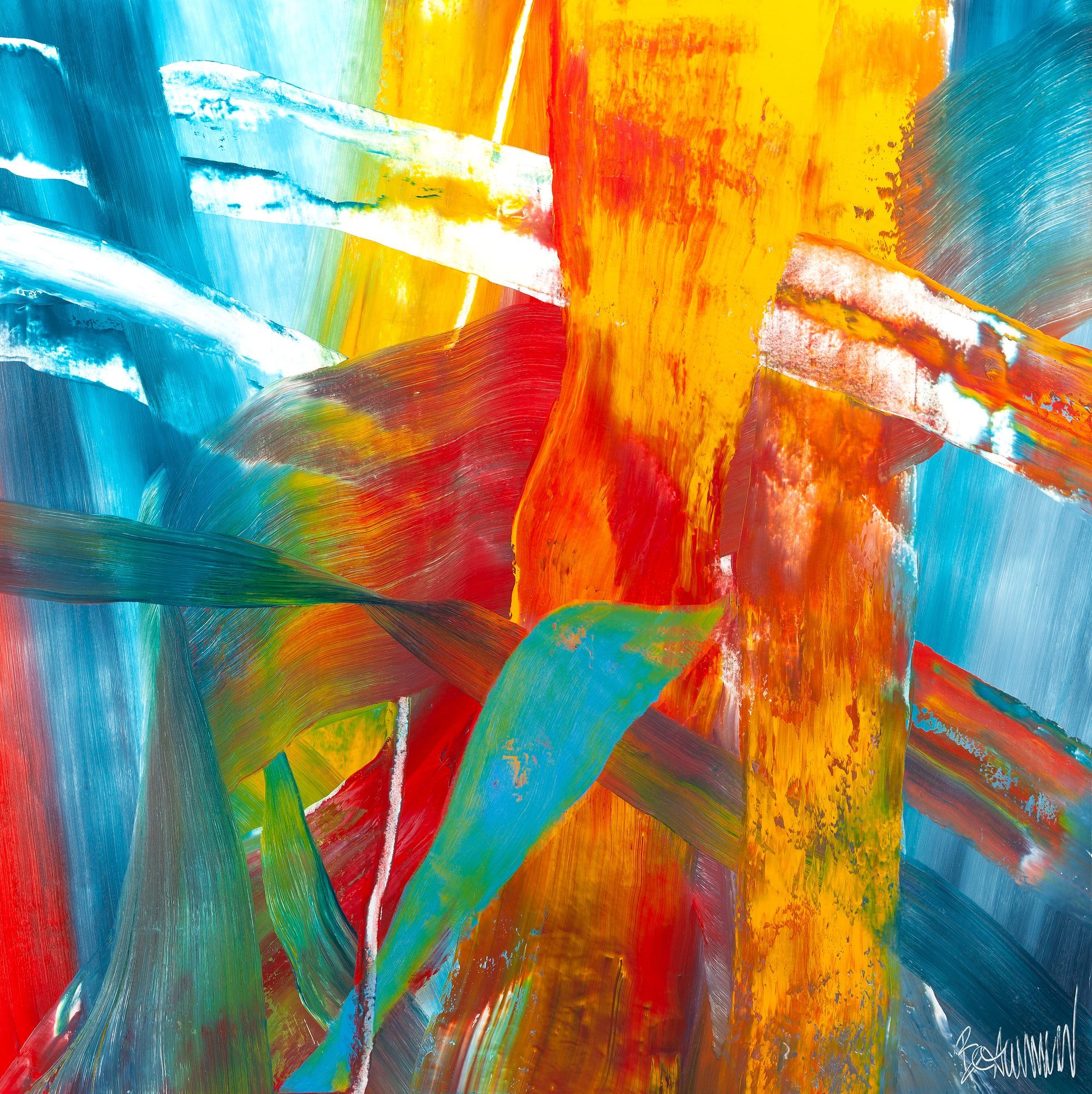Claus Bertermann - 94BF#CB, contemporary abstract painting, Oil on canvas, 200x200 cm (78.7 × 78.7 inches), 2024