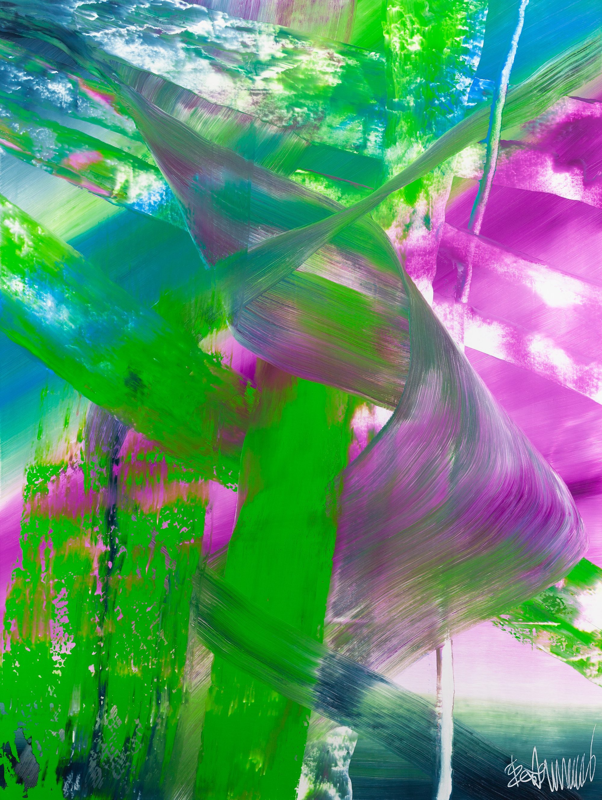 Claus Bertermann - 993C#CB, contemporary abstract painting, Oil on canvas, 200x150 cm (78.7 × 59.1 inches), 2024