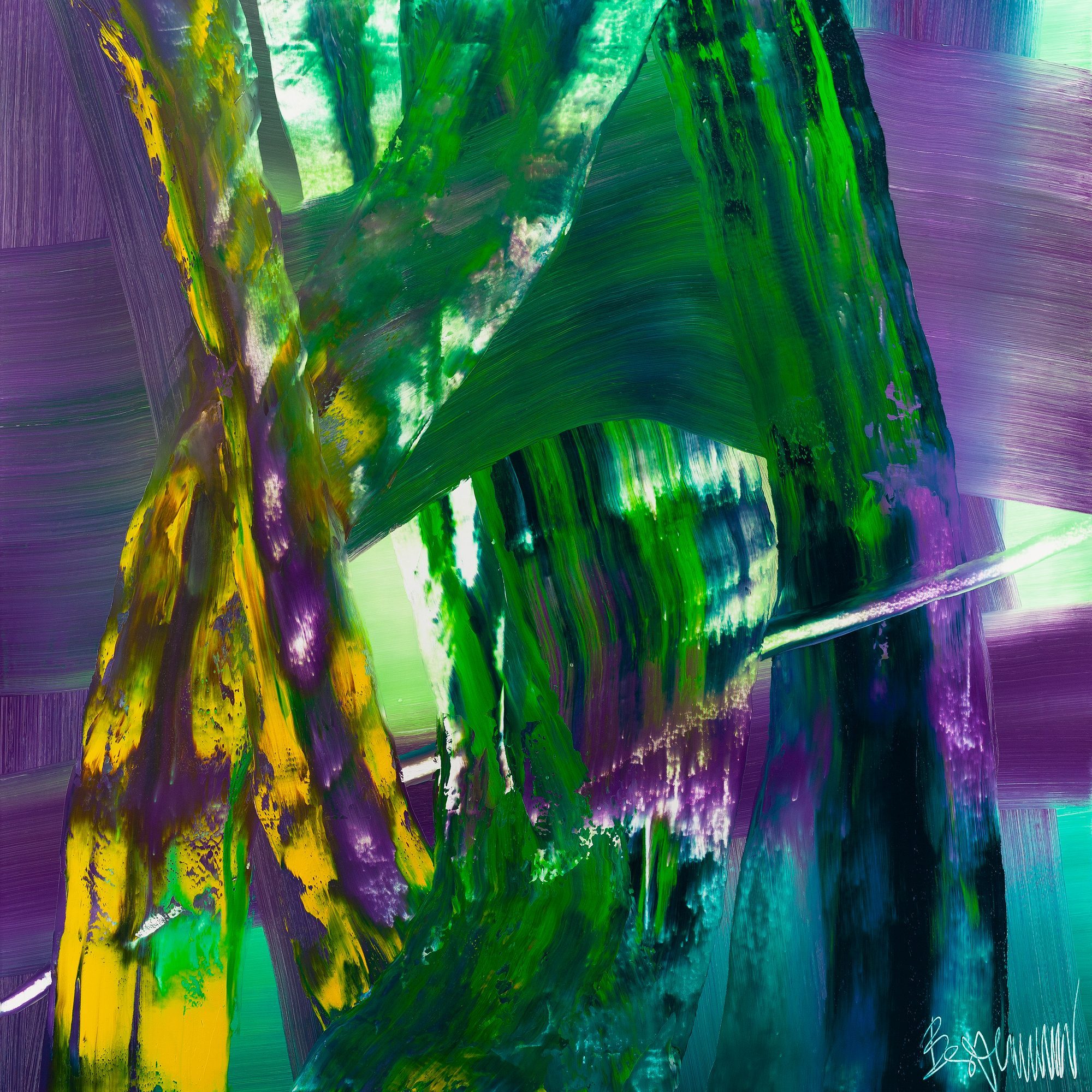 Claus Bertermann - C893#CB, contemporary abstract painting, Oil on canvas, 150x150 cm (59.1 × 59.1 inches), 2024