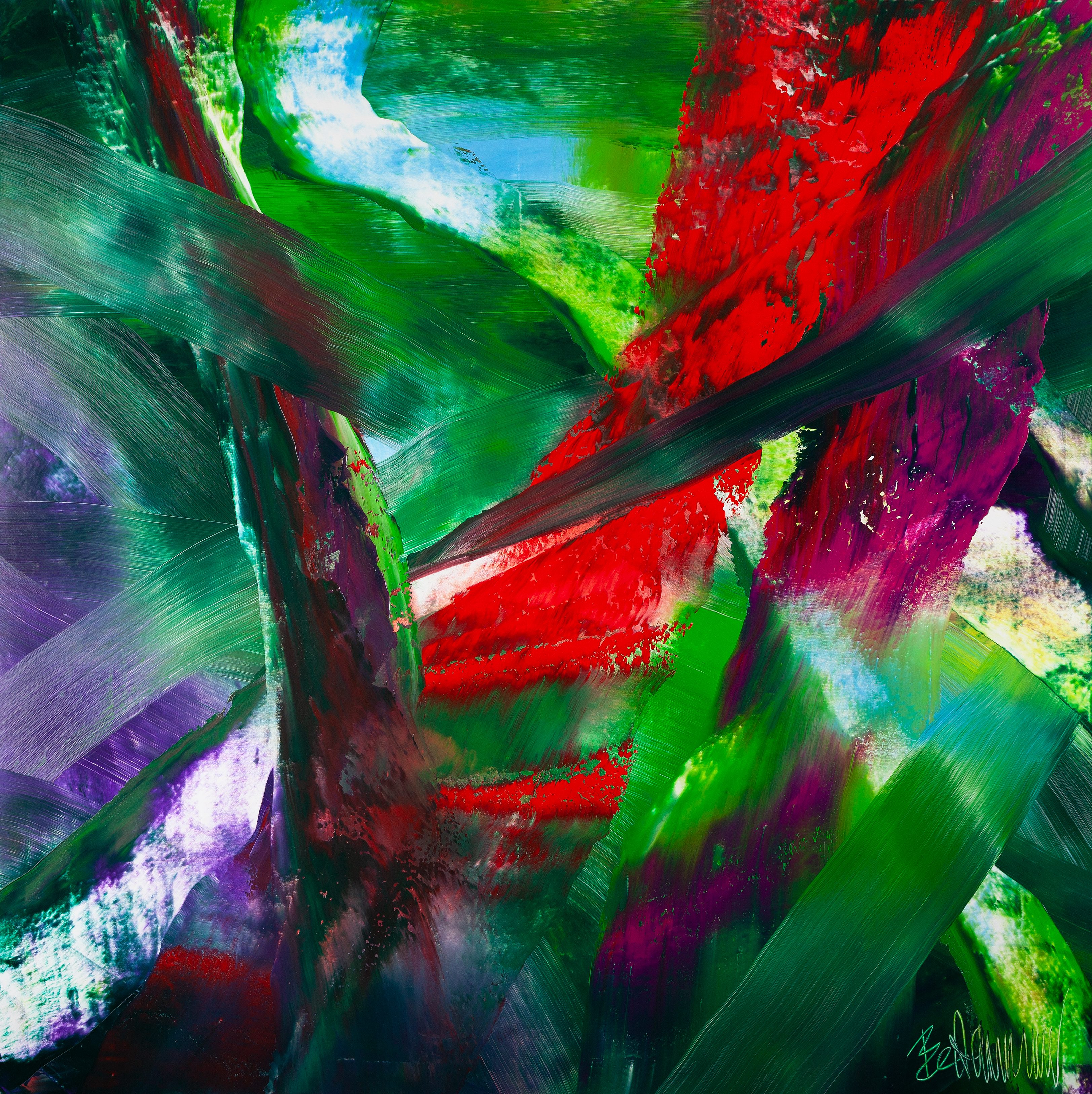 Claus Bertermann, DKYY#CB, abstract painting, 2024, 160 × 160 cm, oil on canvas