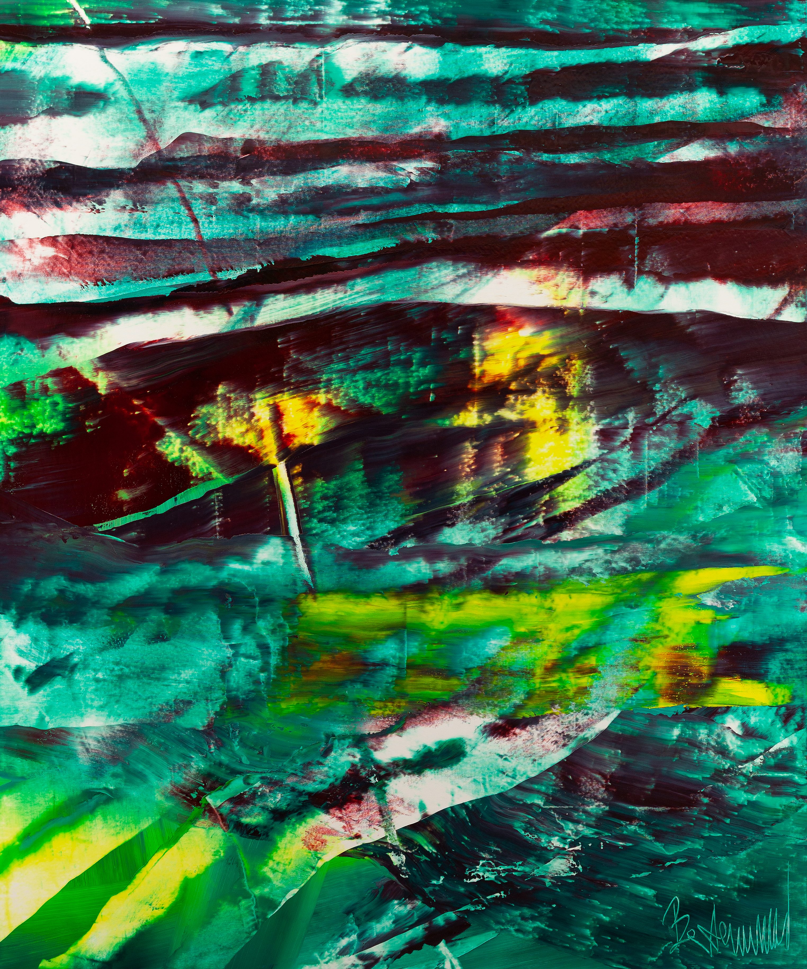 Claus Bertermann, G3I8#CB, abstract painting, 2023, 180 × 150 cm, oil on canvas