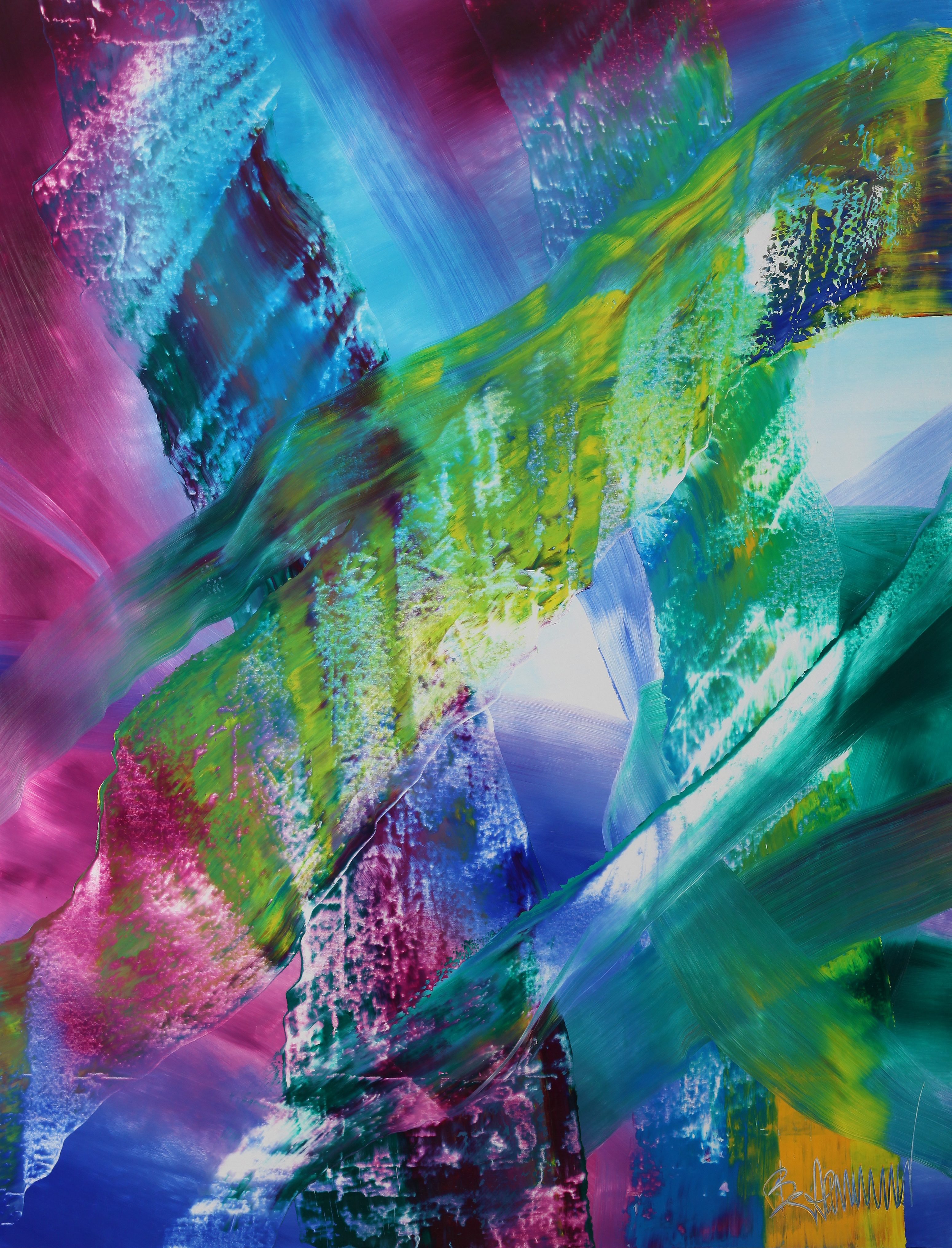 Claus Bertermann, GHW2#CB, abstract painting, 2024, 210 × 160 cm, oil on canvas