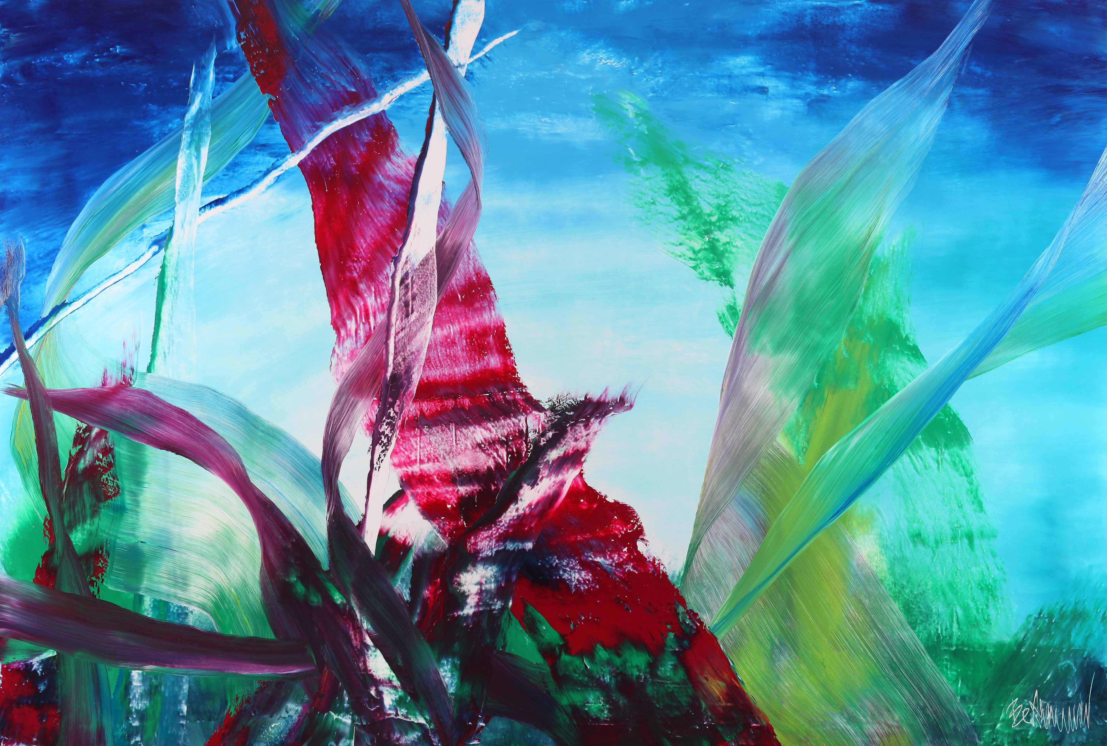 Claus Bertermann, H9ER#CB, abstract painting, 2024, 200 × 300 cm, oil on canvas