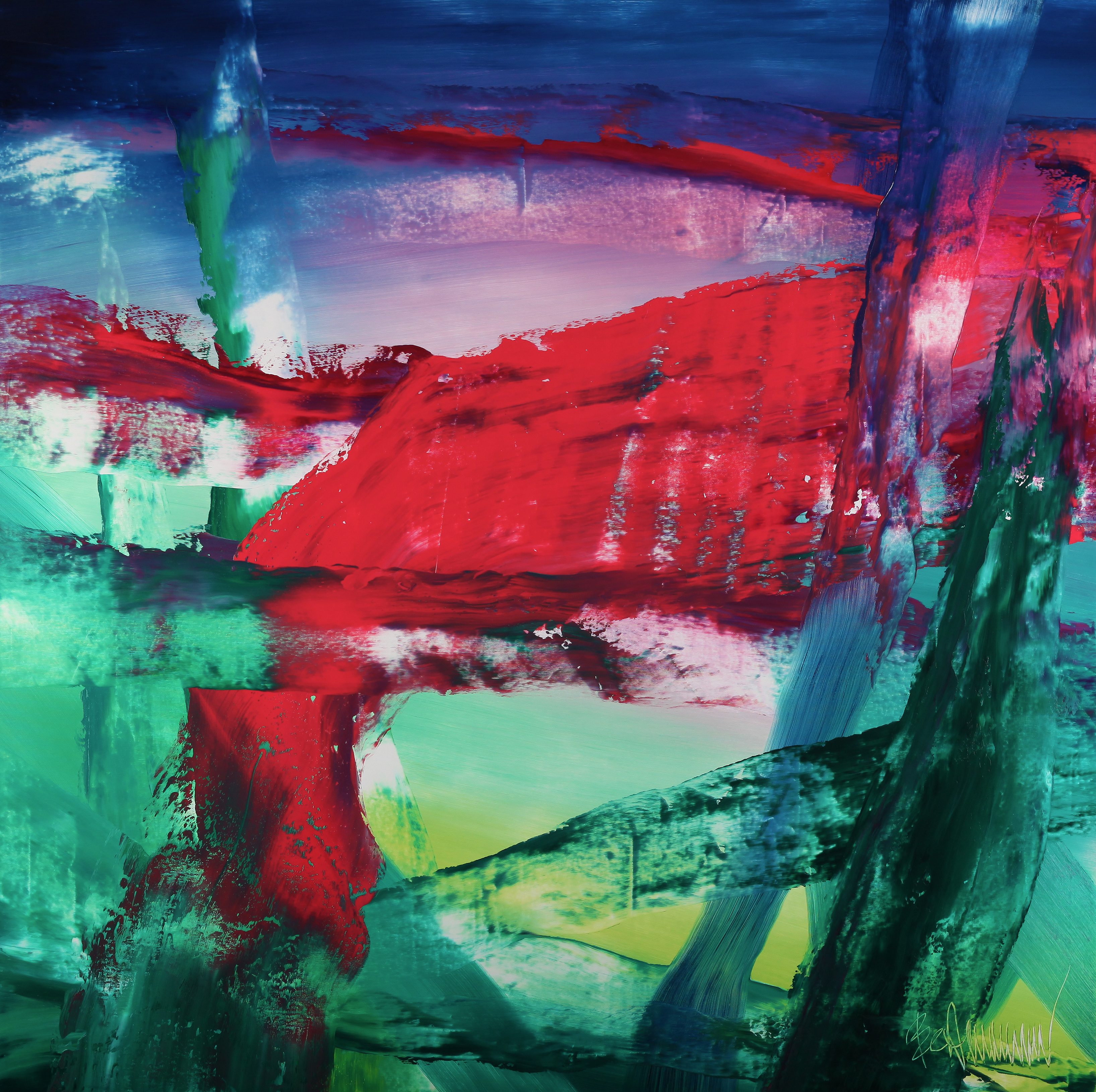 Claus Bertermann, IMLA#CB, abstract painting, 2024, 160 × 160 cm, oil on canvas