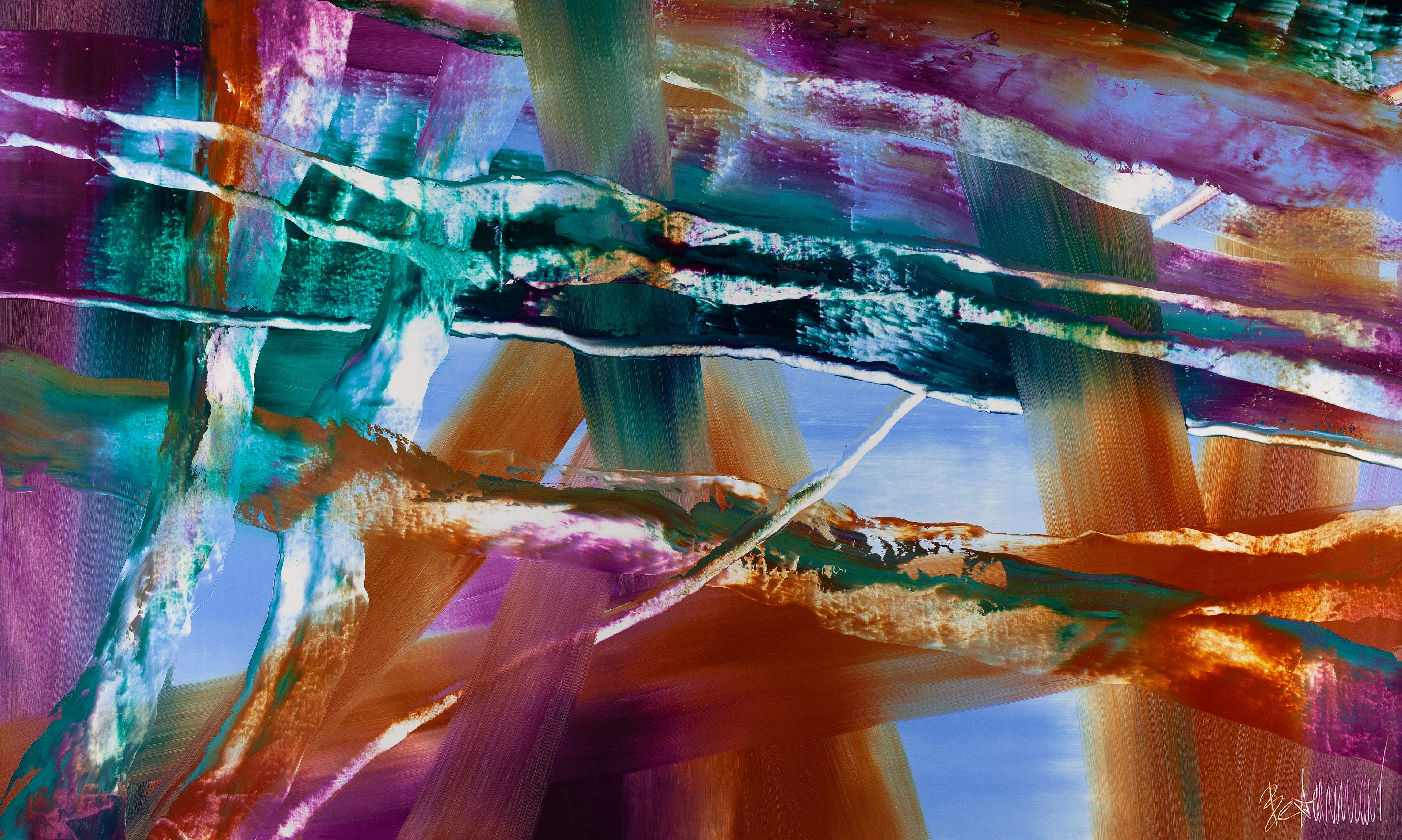 Claus Bertermann, IS33#CB, abstract painting, 2021, 150 × 250 cm, oil on canvas