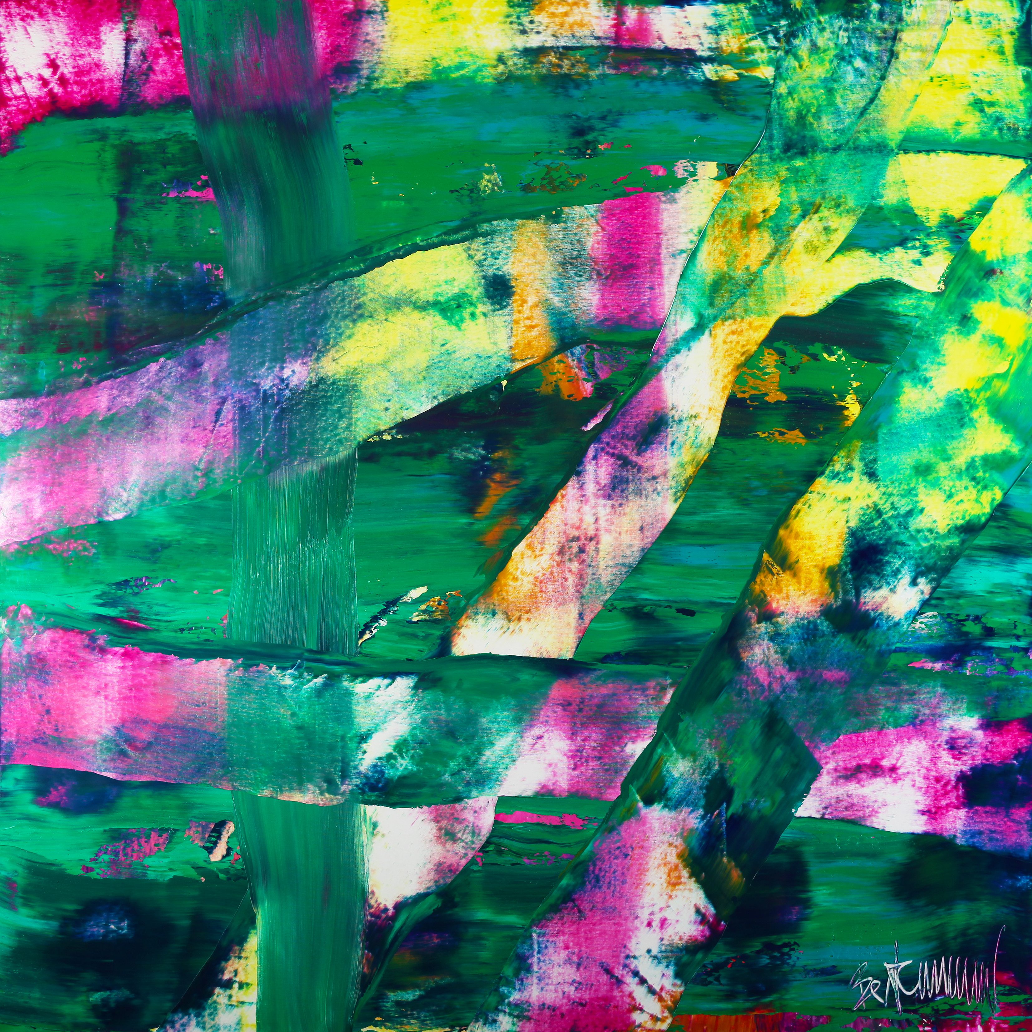 Claus Bertermann, IWR3#CB, abstract painting, 2024, 160 × 160 cm, oil on canvas