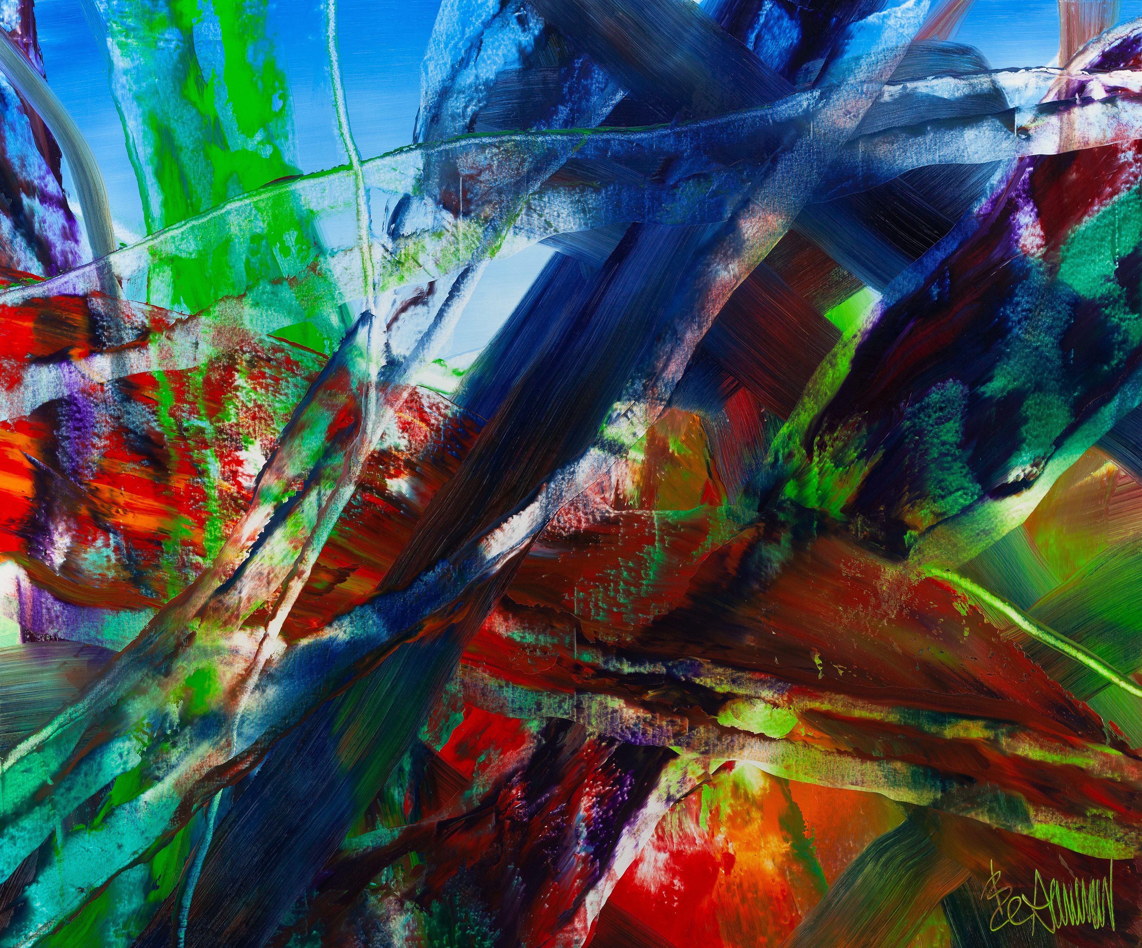 Claus Bertermann, J20F#CB, abstract painting, 2023, 150 × 180 cm, oil on canvas