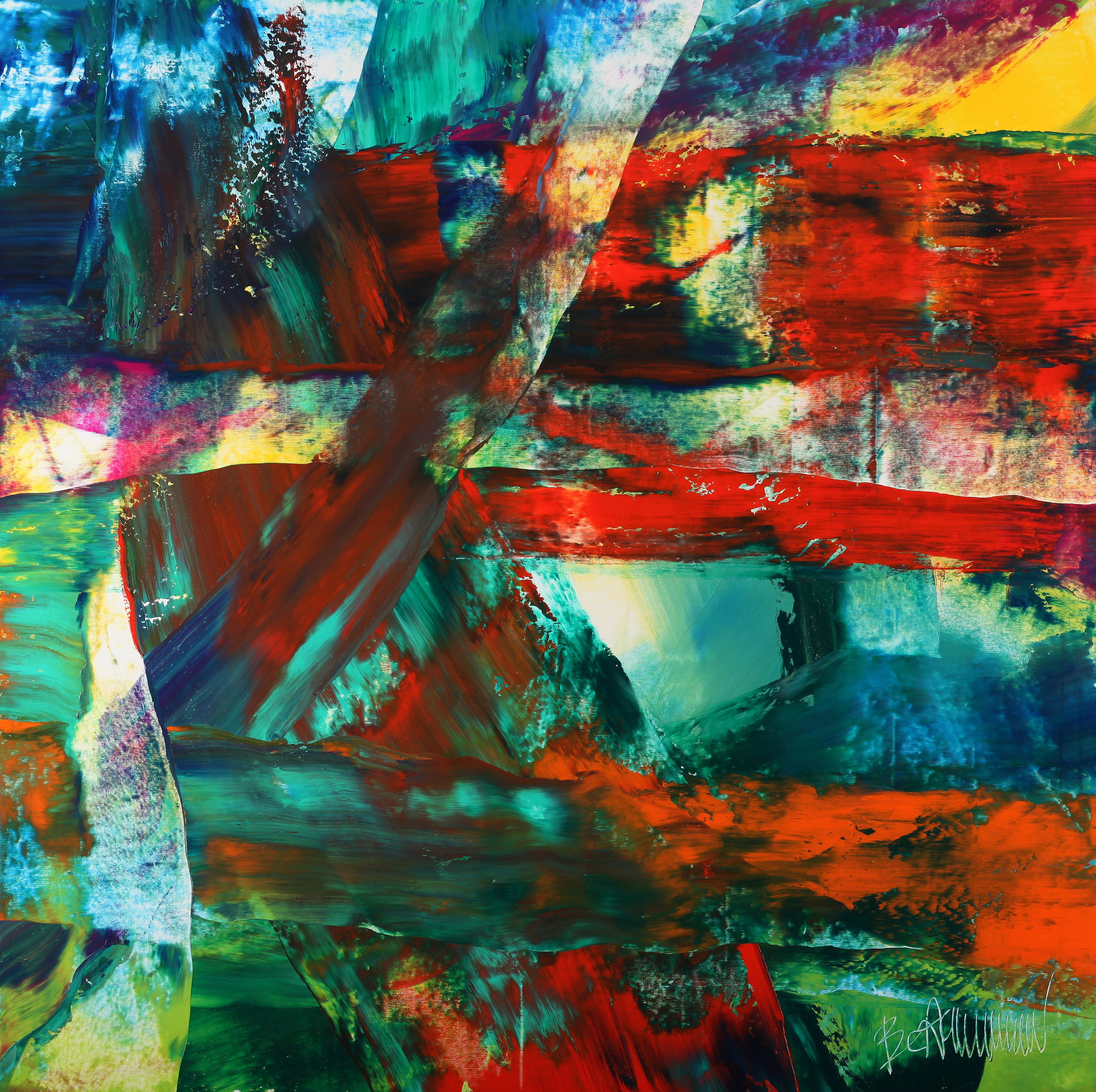 Claus Bertermann, KSNK#CB, abstract painting, 2024, 130 × 130 cm, oil on canvas