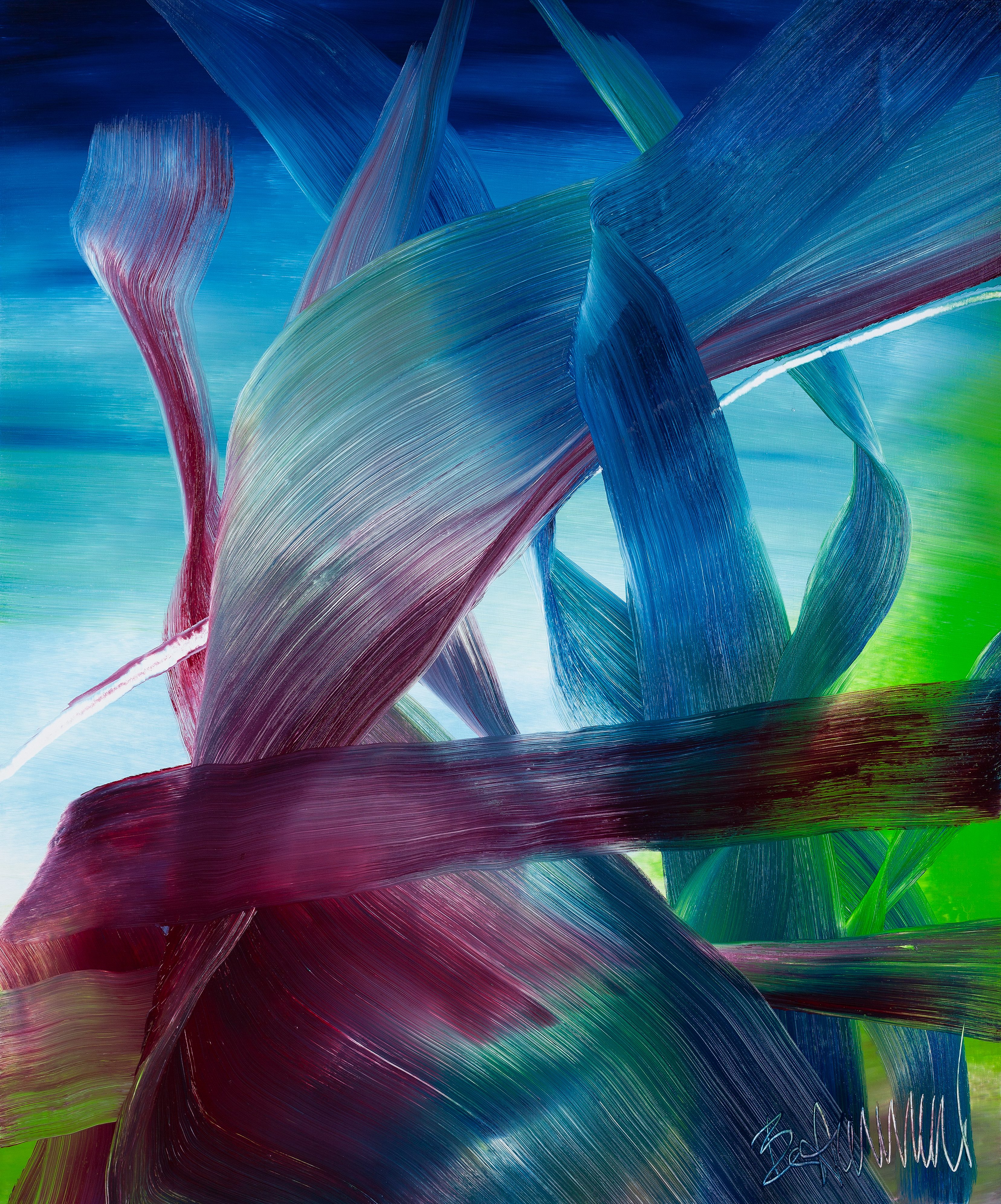 Claus Bertermann, LPSS#CB, abstract painting, 2018, 120 × 100 cm, oil on canvas