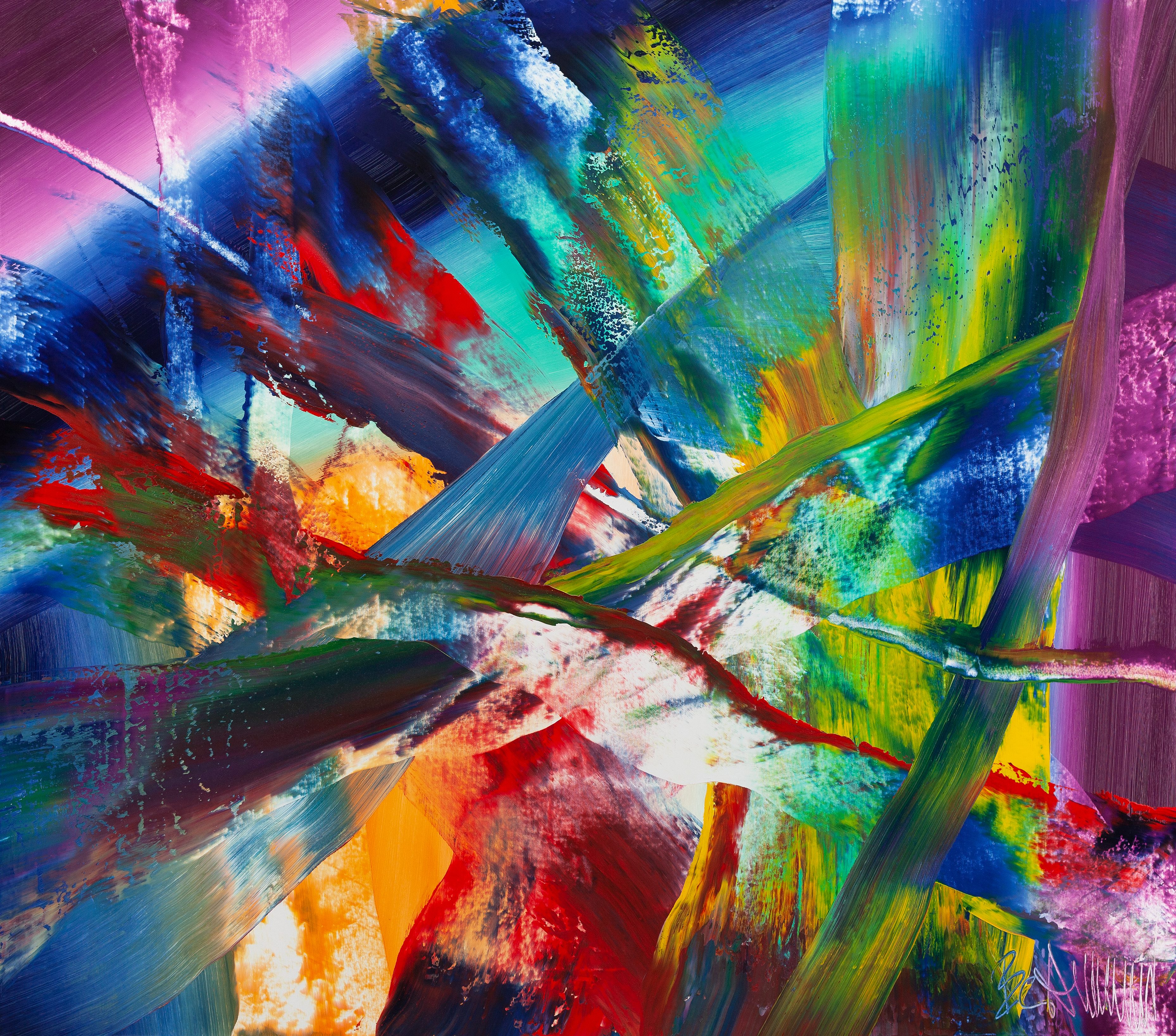 Claus Bertermann, N339#CB, abstract painting, 2023, 150 × 170 cm, oil on canvas