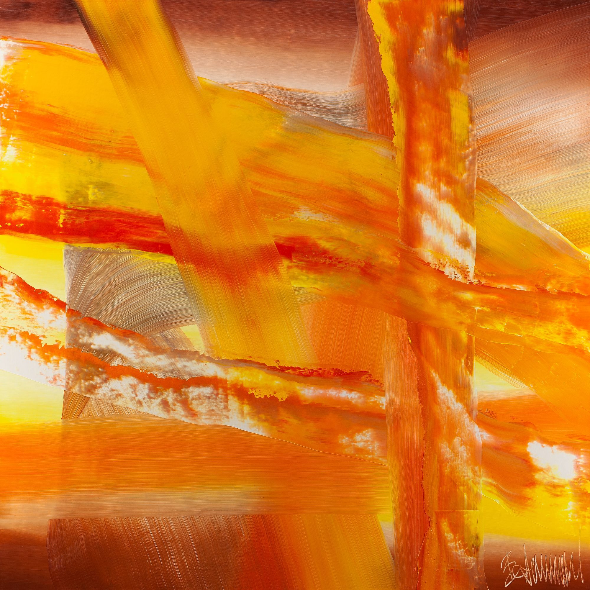 Claus Bertermann - NN3D#CB, contemporary abstract painting, Oil on canvas, 150x150 cm (59.1 × 59.1 inches), 2024