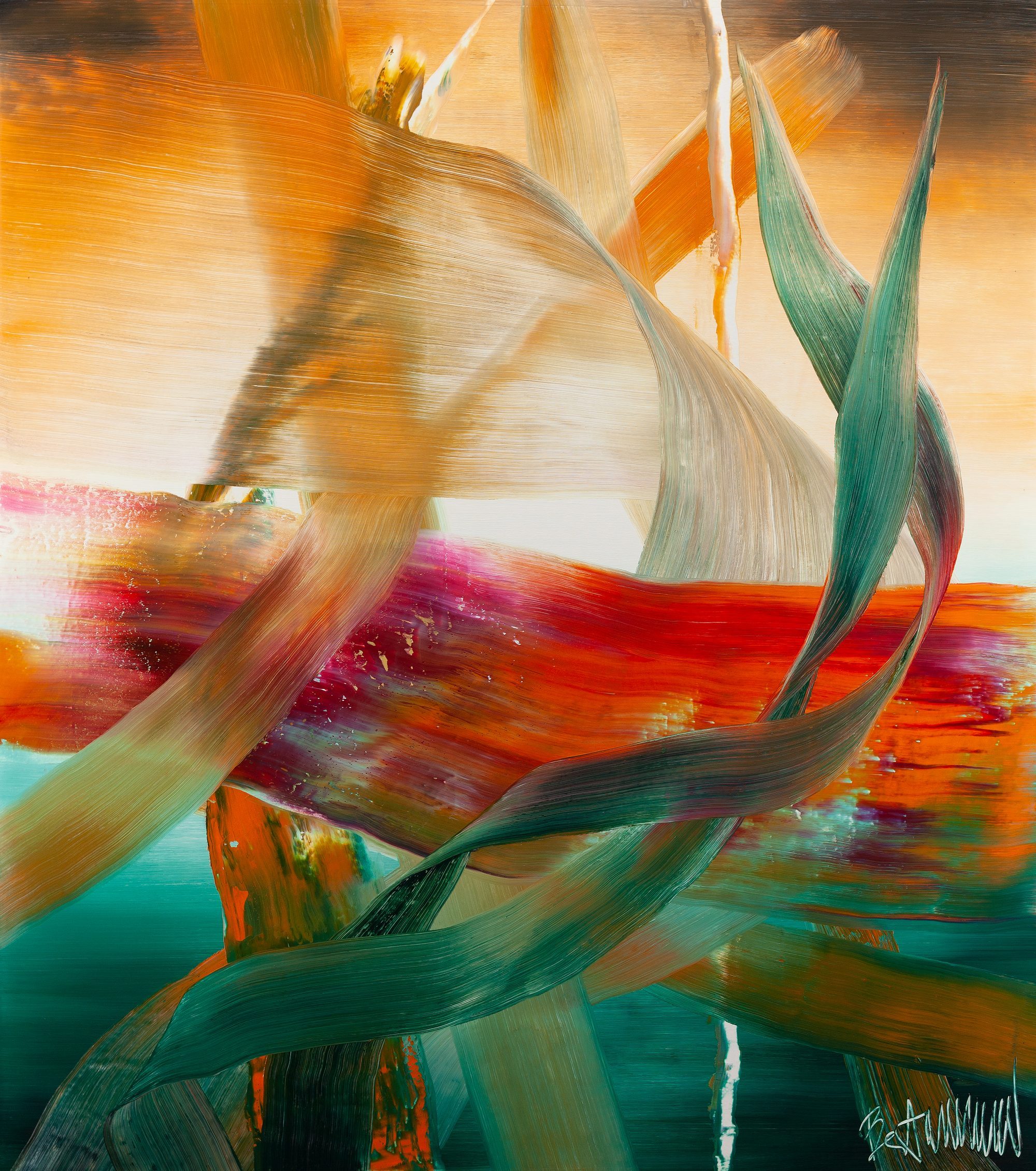 Claus Bertermann - OHFS#CB, contemporary abstract painting, Oil on canvas, 170x150 cm (66.9 × 59.1 inches), 2024