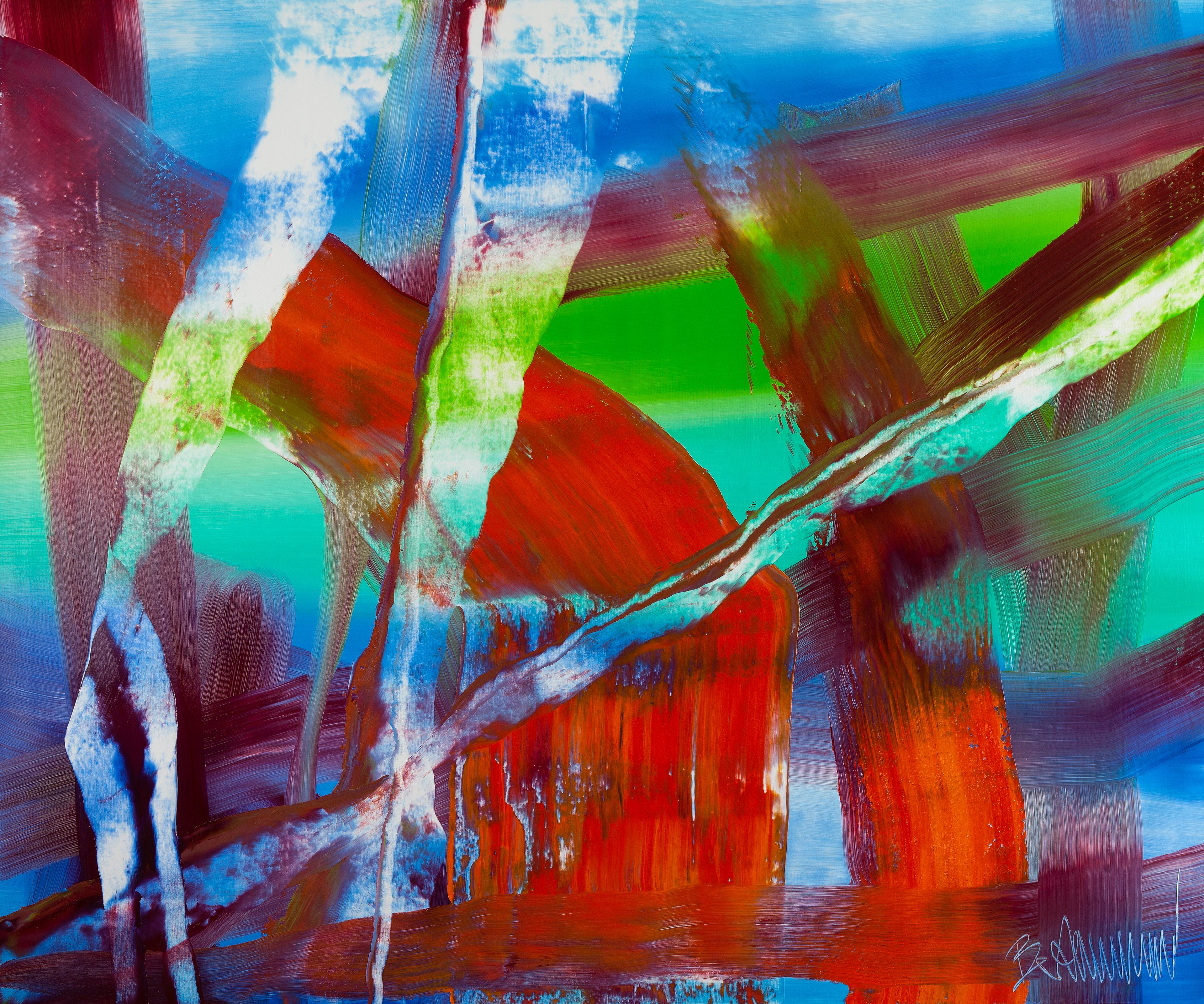 Claus Bertermann, OVFF#CB, abstract painting, 2024, 150 × 180 cm, oil on canvas