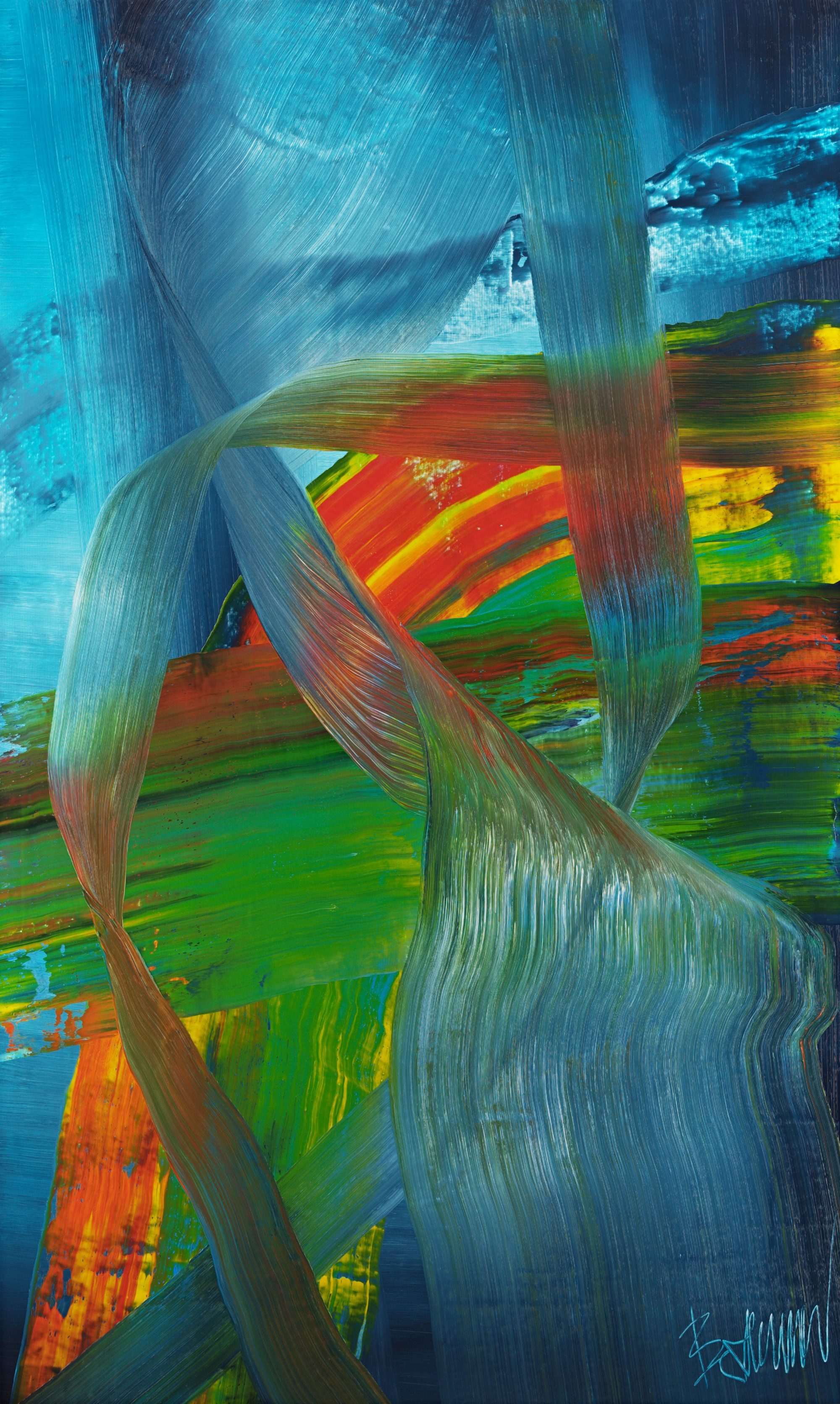 Claus Bertermann - QUINTANA, contemporary large format abstract painting, Oil on canvas, 200x120 cm (78.7 × 47.2 inches), 2026