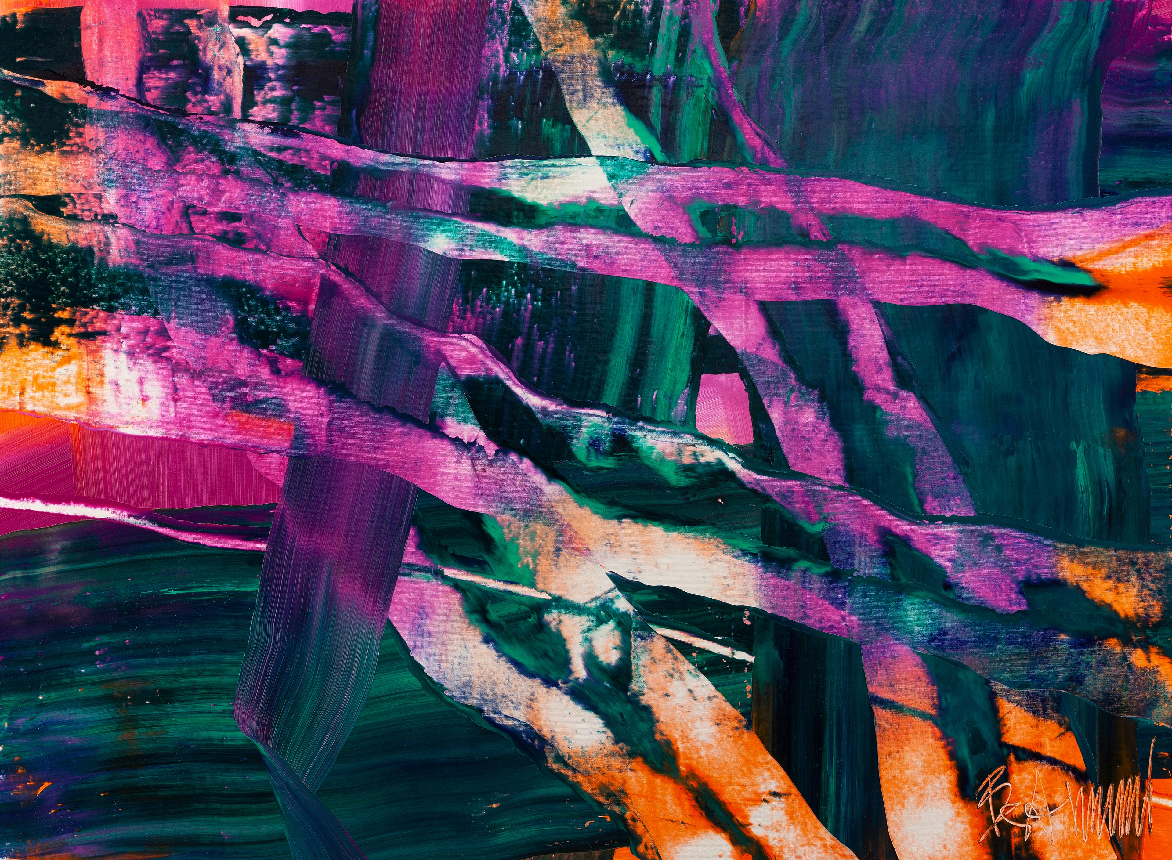 Claus Bertermann, R999#CB, abstract painting, 2023, 110 × 150 cm, oil on canvas