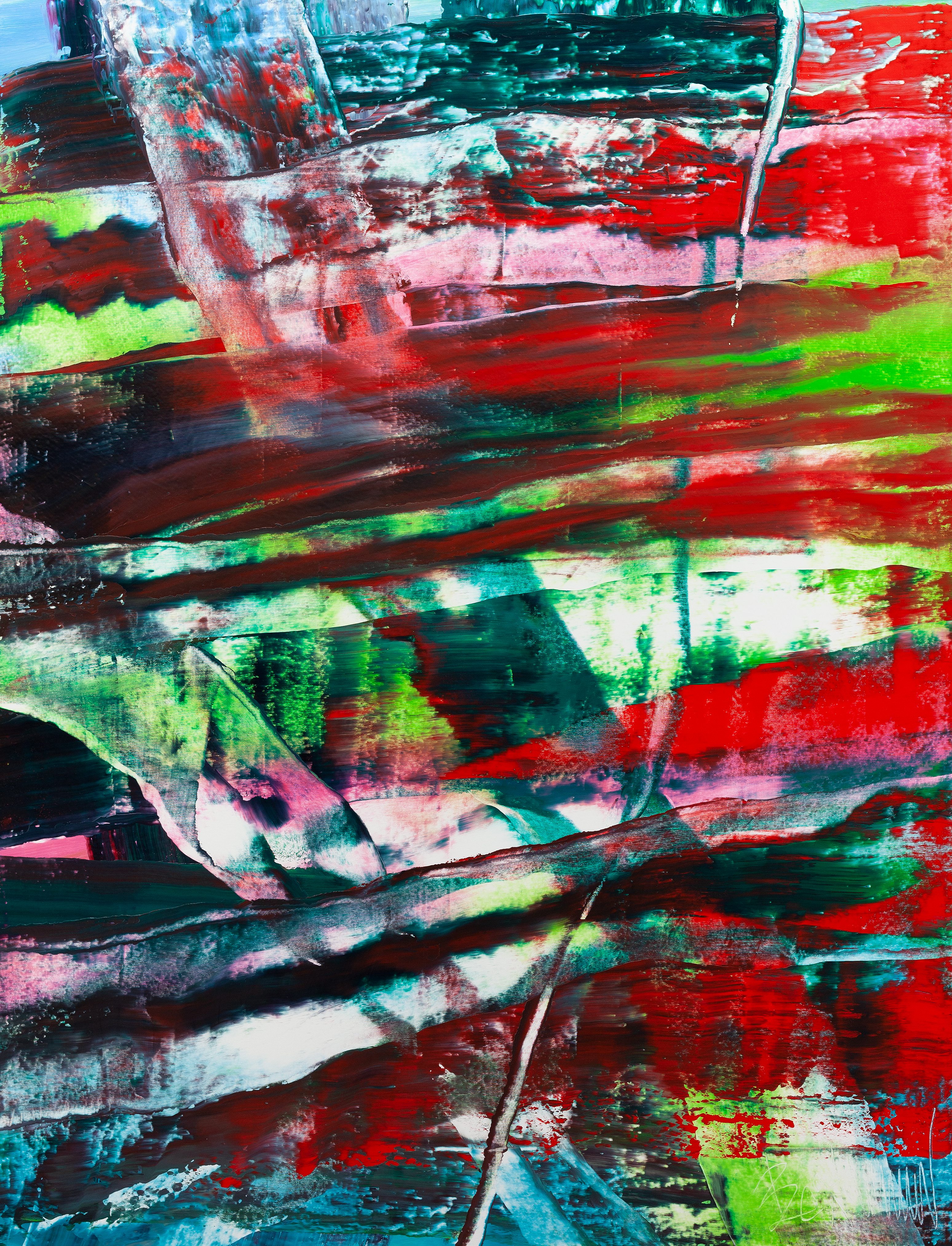 Claus Bertermann, T5Z3#CB, abstract painting, 2023, 170 × 130 cm, oil on canvas