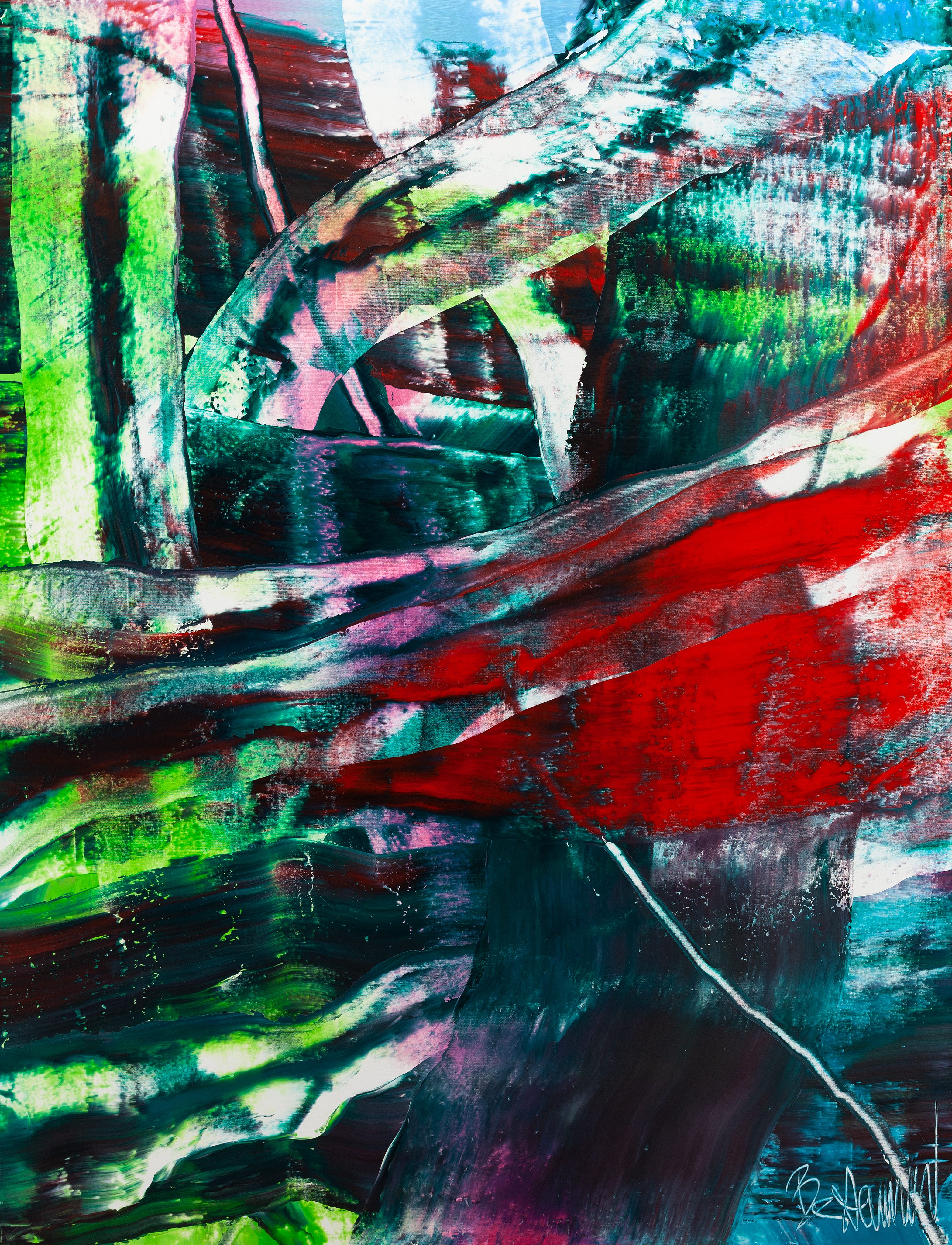 Claus Bertermann, T5Z4#CB, abstract painting, 2023, 170 × 130 cm, oil on canvas
