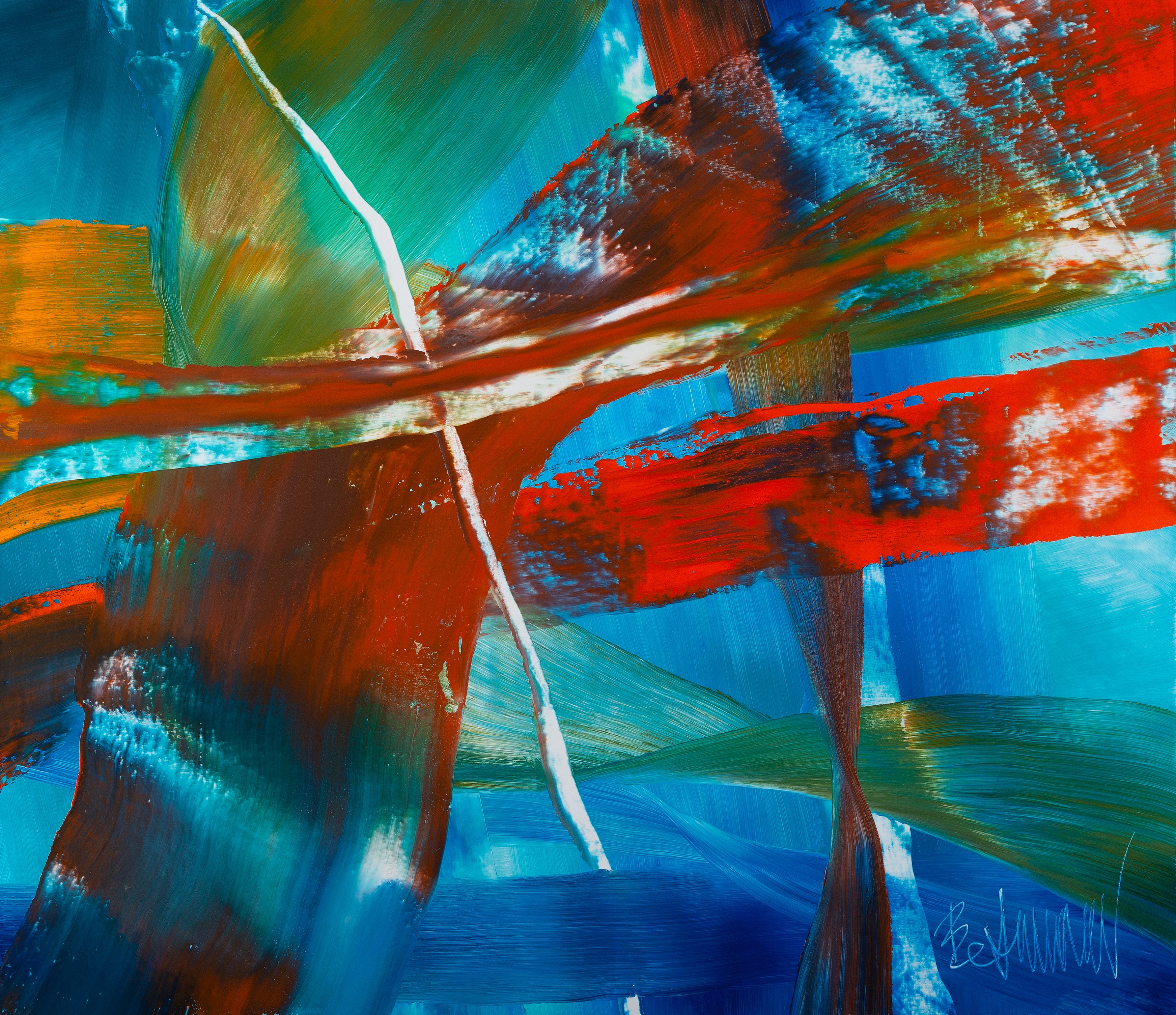 Claus Bertermann, T6RR#CB, abstract painting, 2024, 130 × 150 cm, oil on canvas