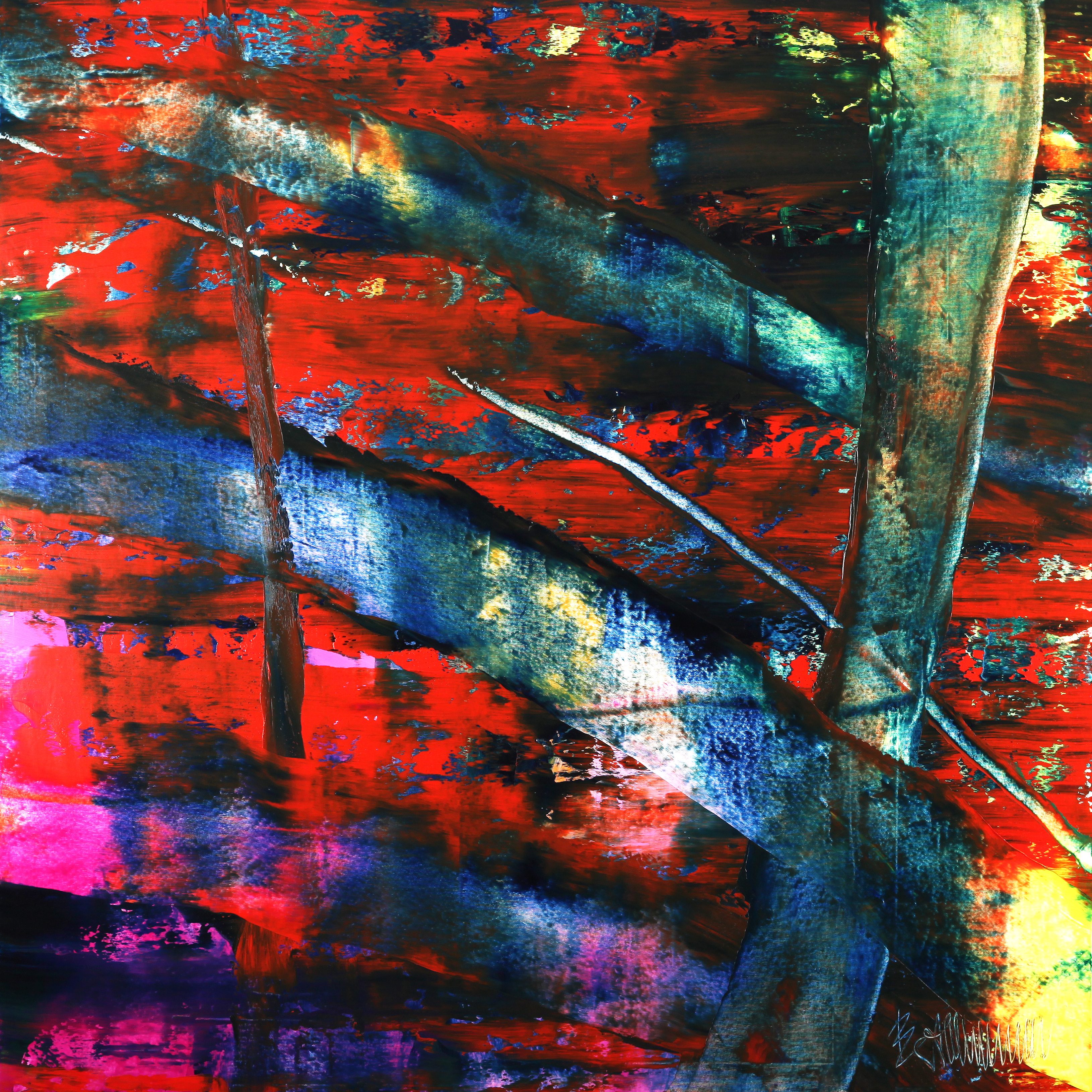 Claus Bertermann, TDB1#CB, abstract painting, 2024, 160 × 160 cm, oil on canvas