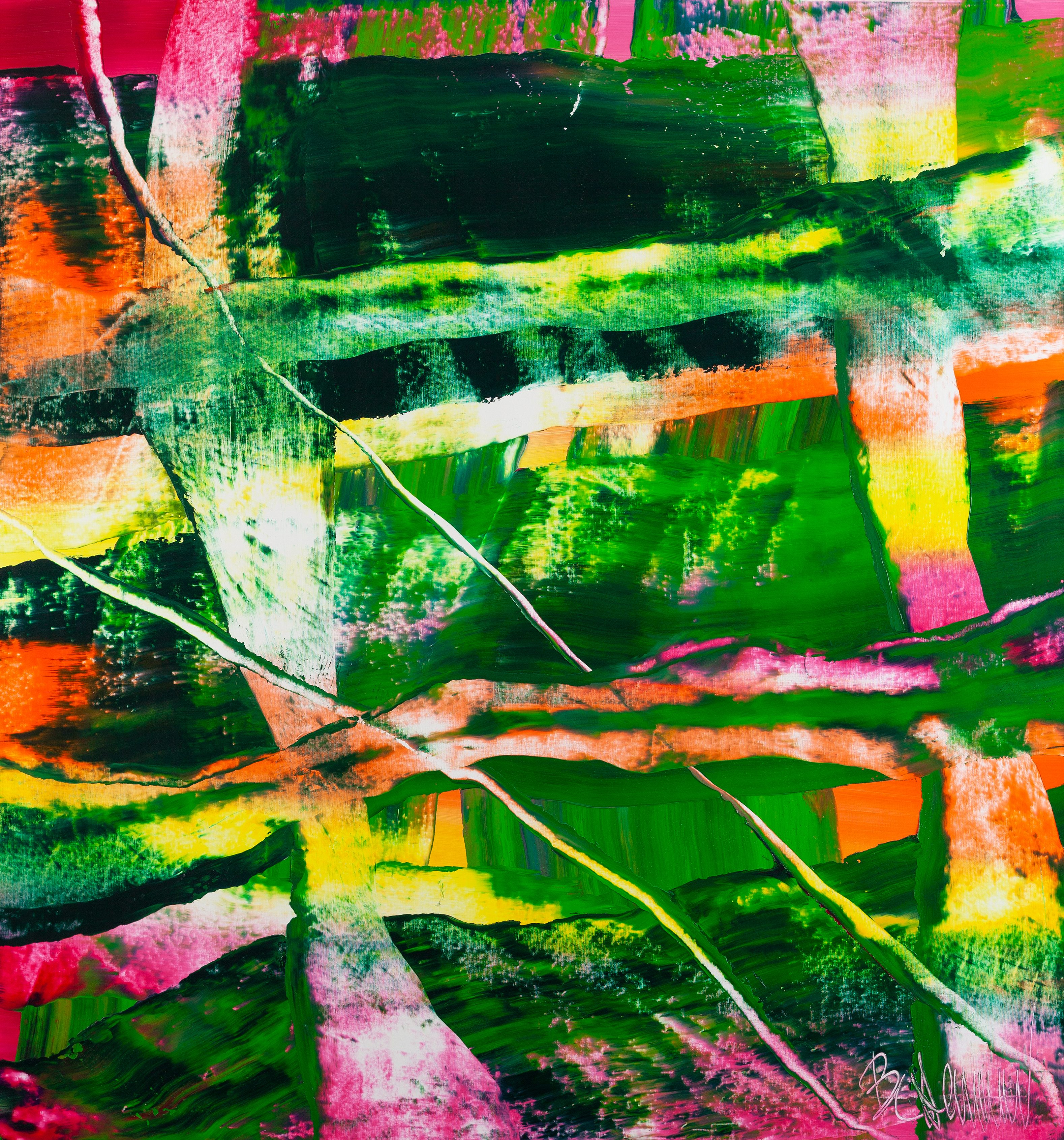 Claus Bertermann, TGB1#CB, abstract painting, 2024, 150 × 140 cm, oil on canvas