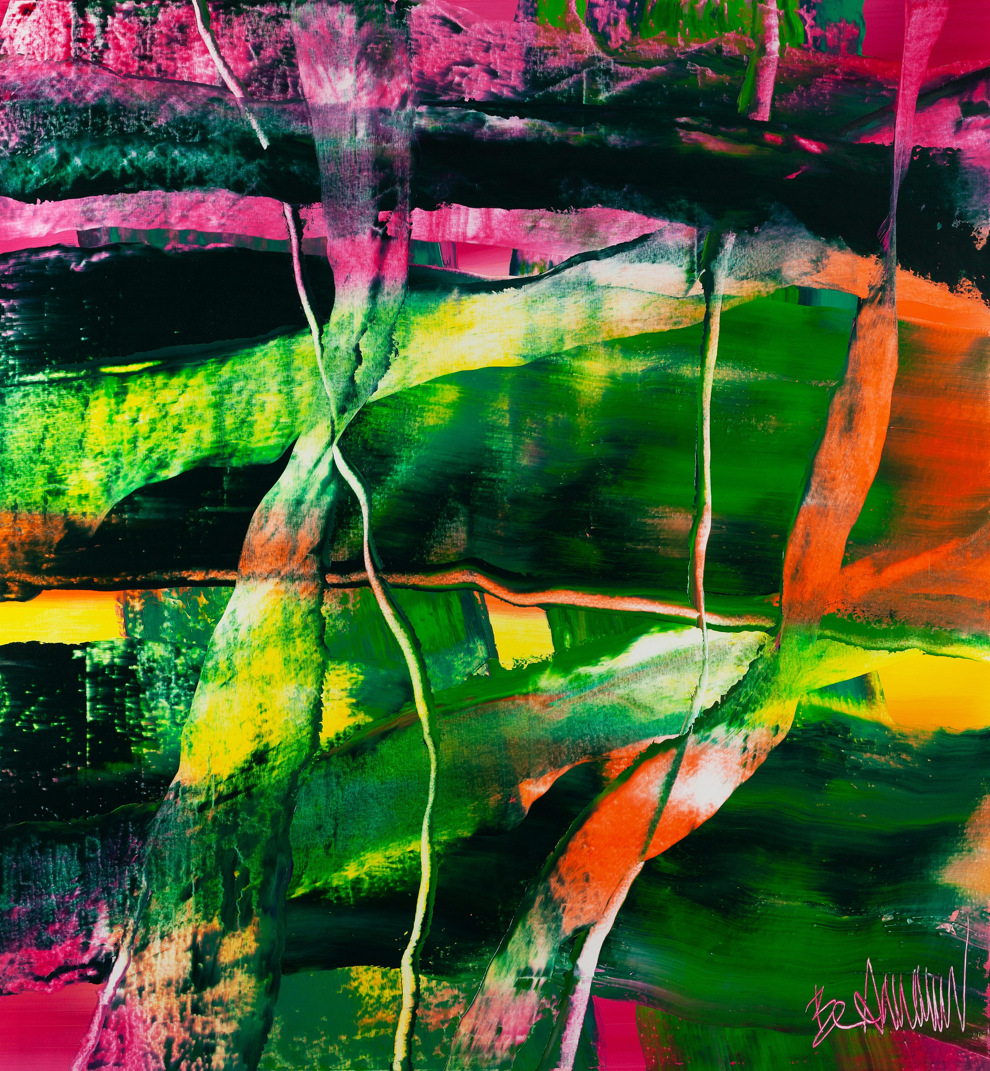 Claus Bertermann, TGB2#CB, abstract painting, 2024, 150 × 140 cm, oil on canvas