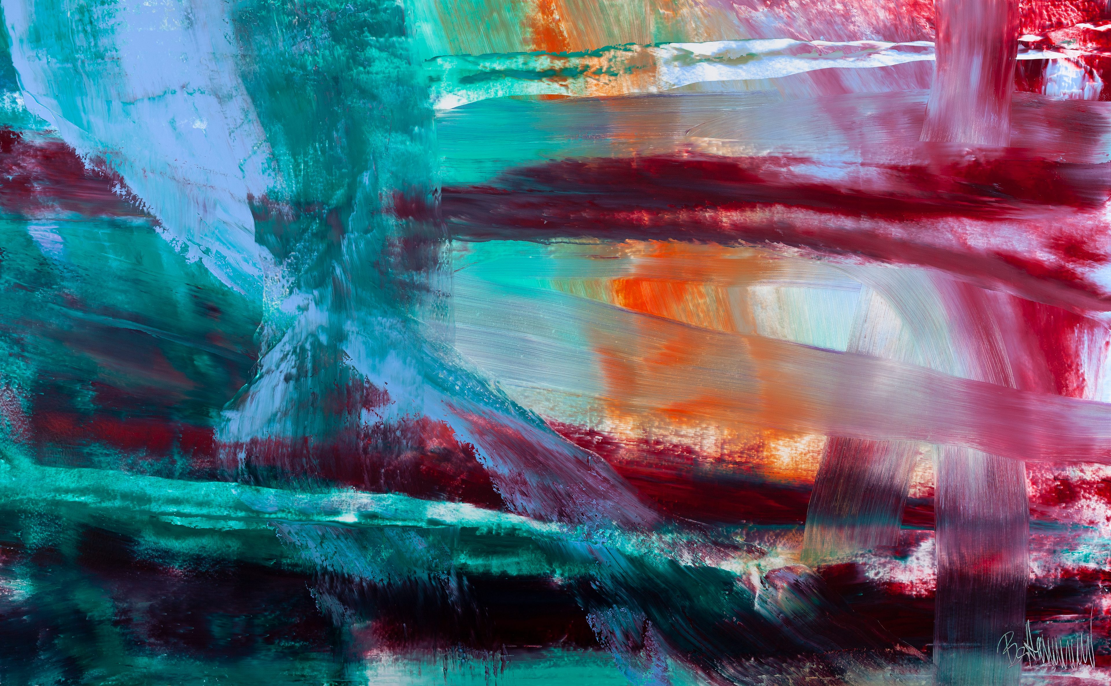 Claus Bertermann, U3MN#CB, abstract painting, 2024, 160 × 260 cm, oil on canvas