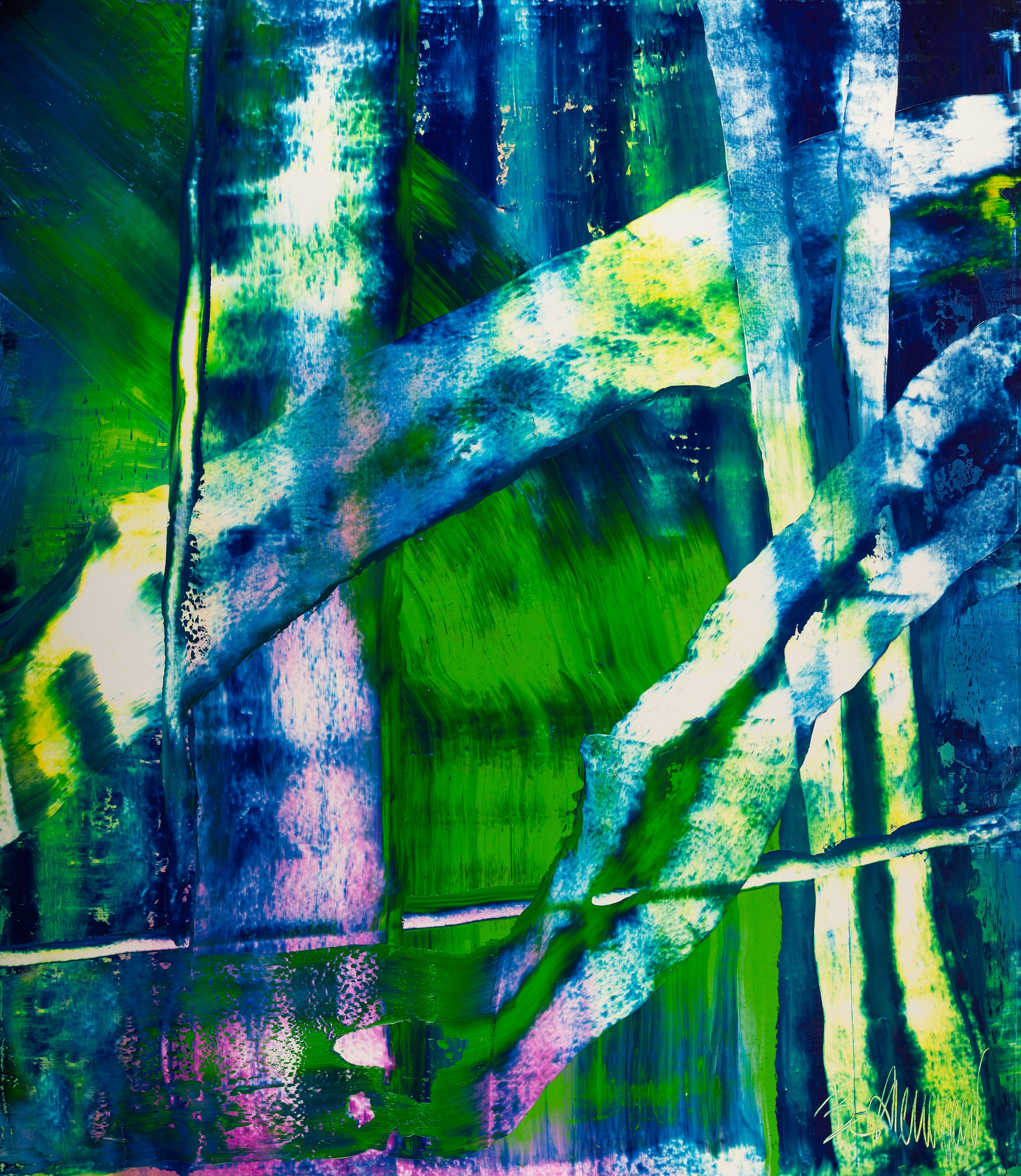 Claus Bertermann, U7G4#CB, abstract painting, 2024, 150 × 130 cm, oil on canvas