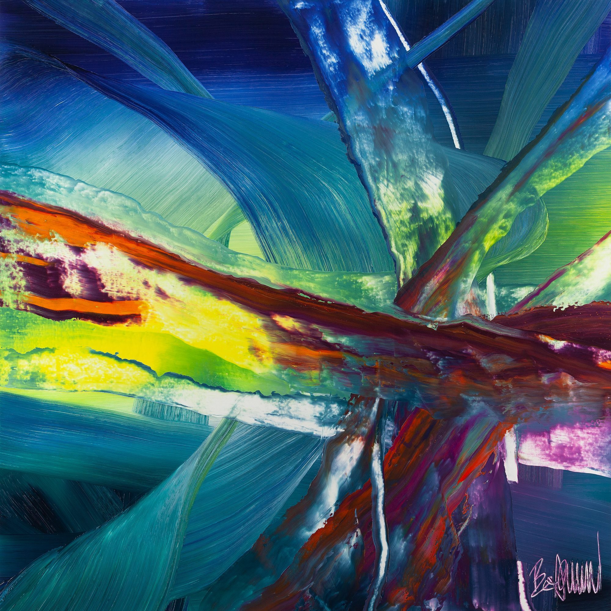 Claus Bertermann - VB30#CB, contemporary abstract painting, Oil on canvas, 130x130 cm (51.2 × 51.2 inches), 2025
